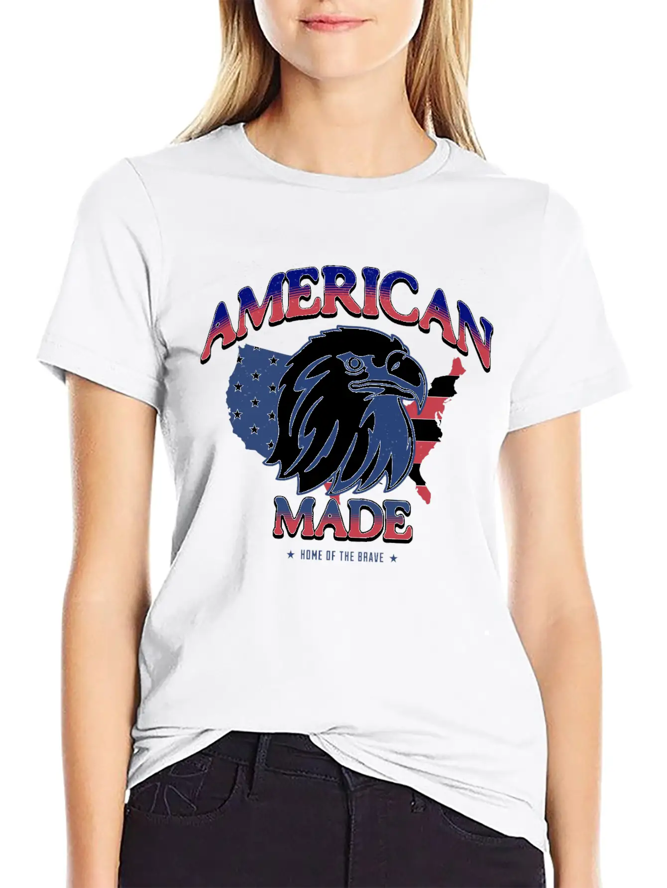 American Made HOME OF THE BRAVE Soft Cotton Short Sleeve Tee ¨C Unisex Wardrobe Staple