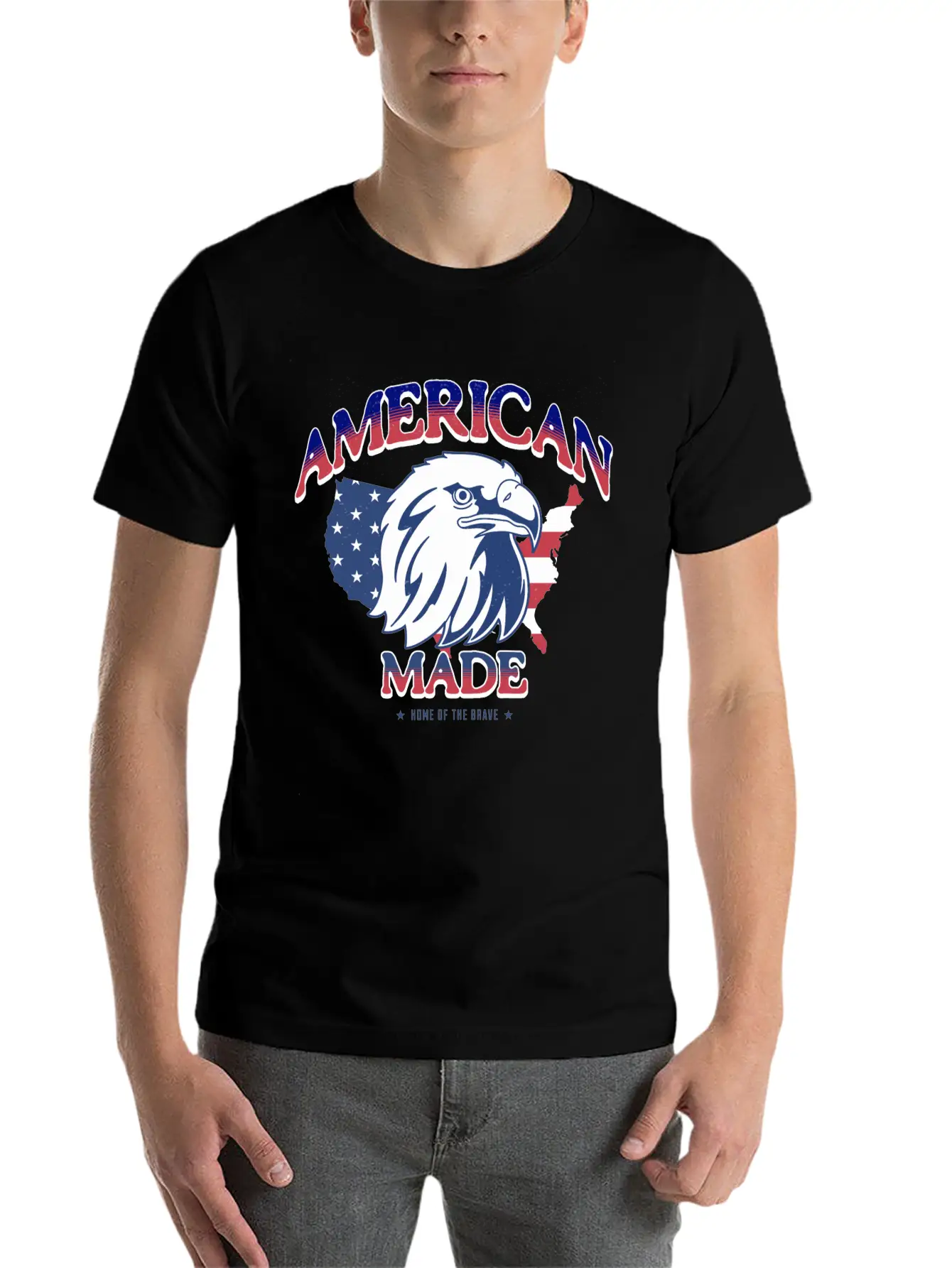 American Made HOME OF THE BRAVE Soft Cotton Short Sleeve Tee ¨C Unisex Wardrobe Staple