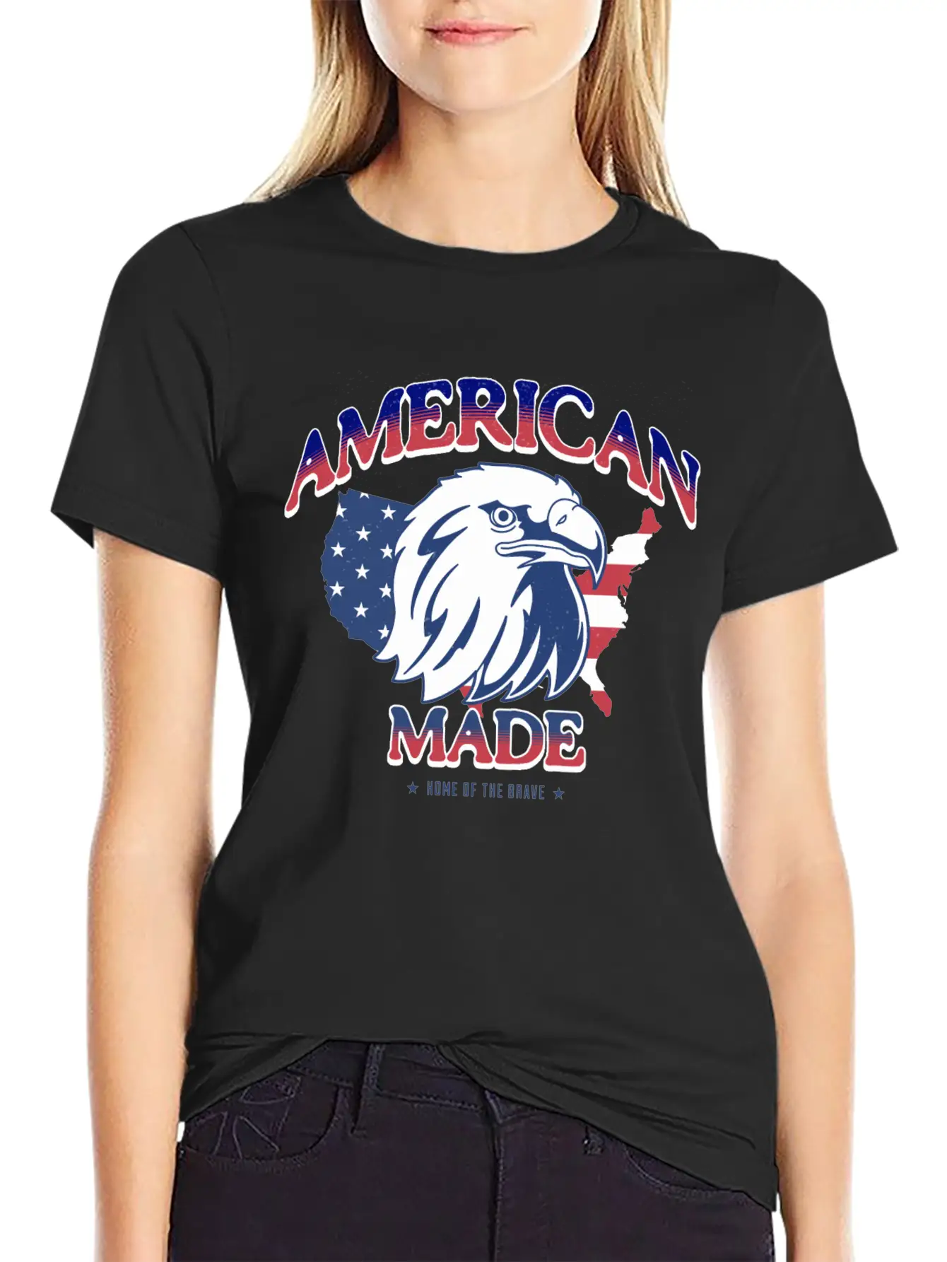 American Made HOME OF THE BRAVE Soft Cotton Short Sleeve Tee ¨C Unisex Wardrobe Staple