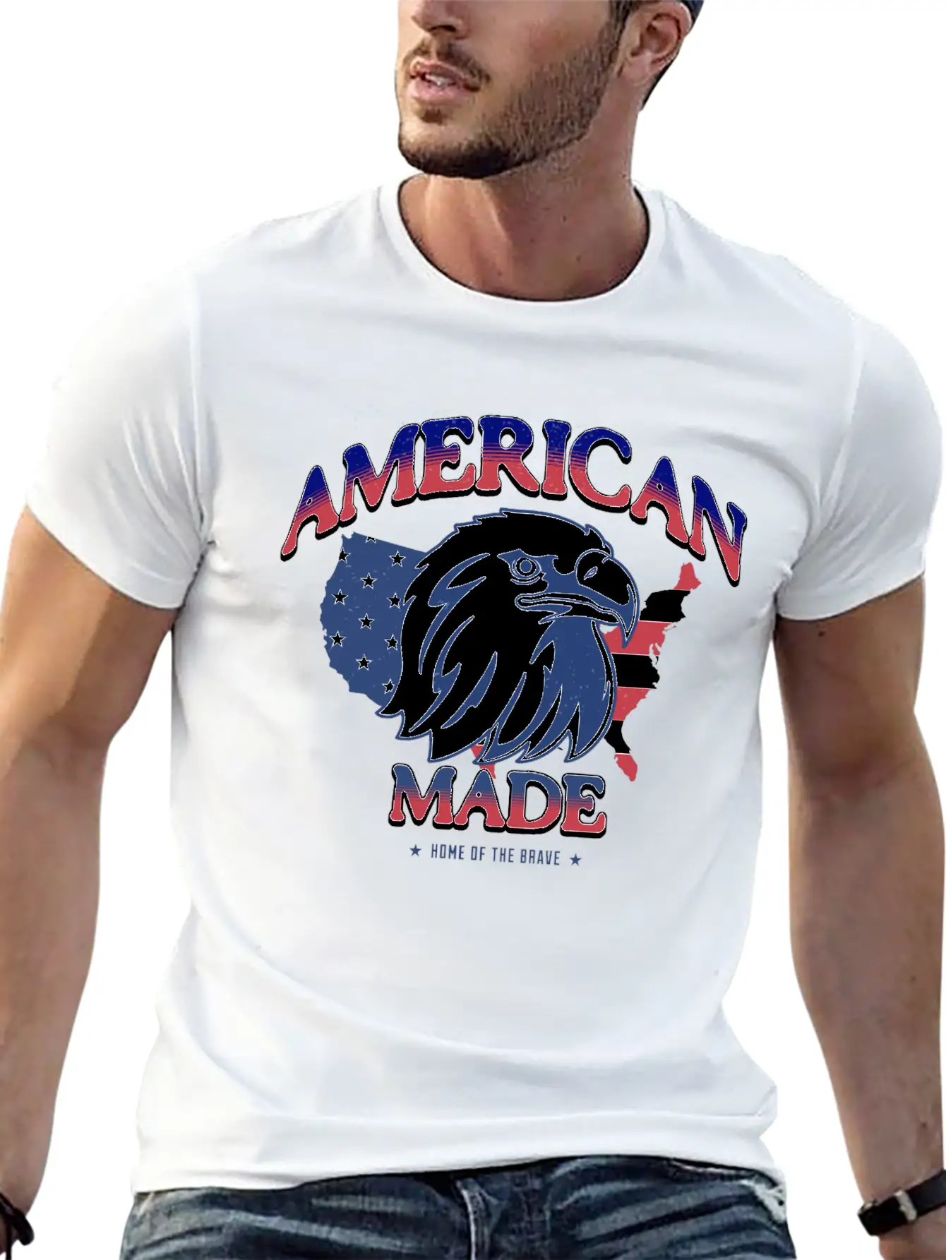 American Made HOME OF THE BRAVE Soft Cotton Short Sleeve Tee ¨C Unisex Wardrobe Staple