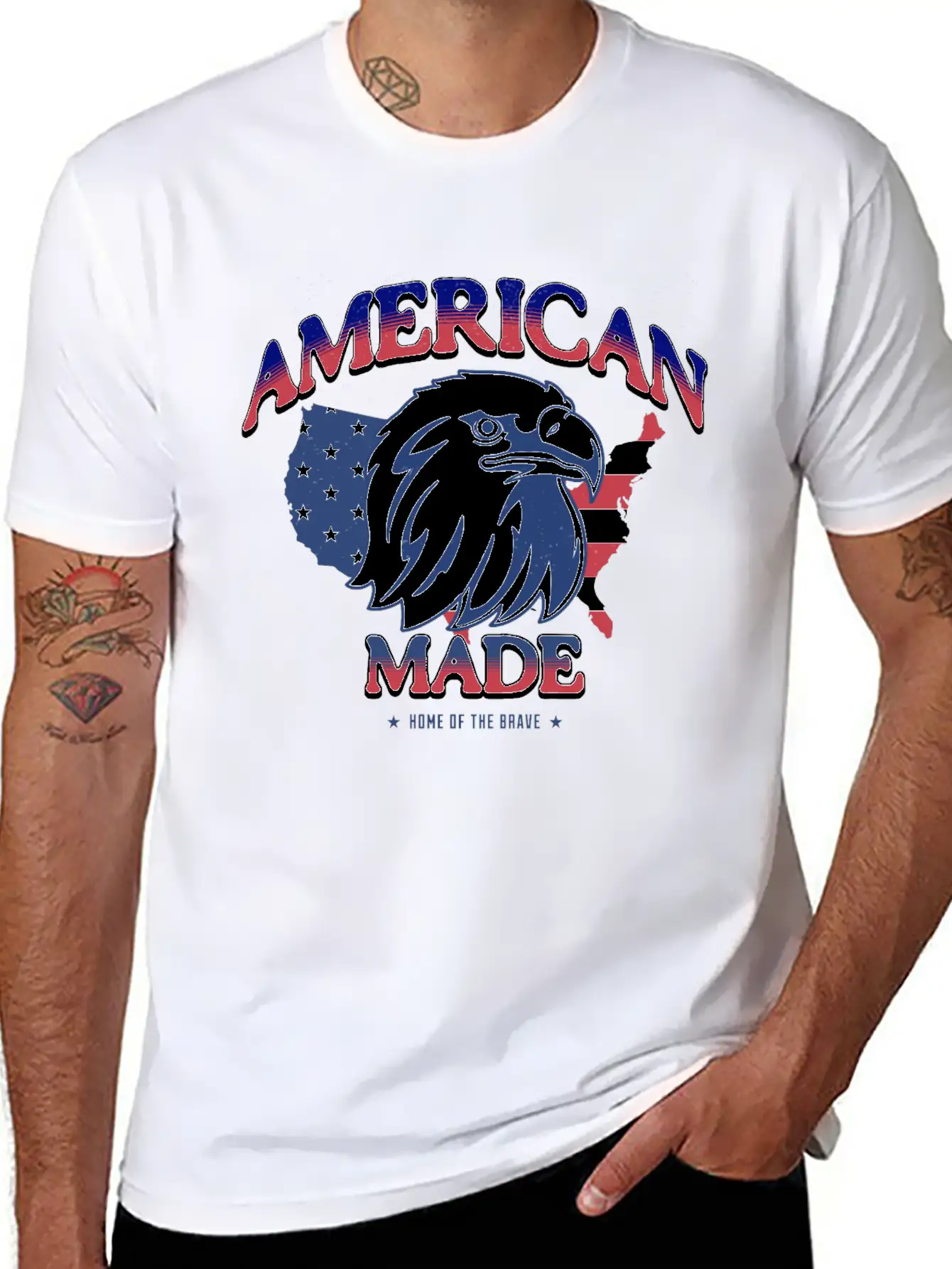 American Made HOME OF THE BRAVE Soft Cotton Short Sleeve Tee ¨C Unisex Wardrobe Staple