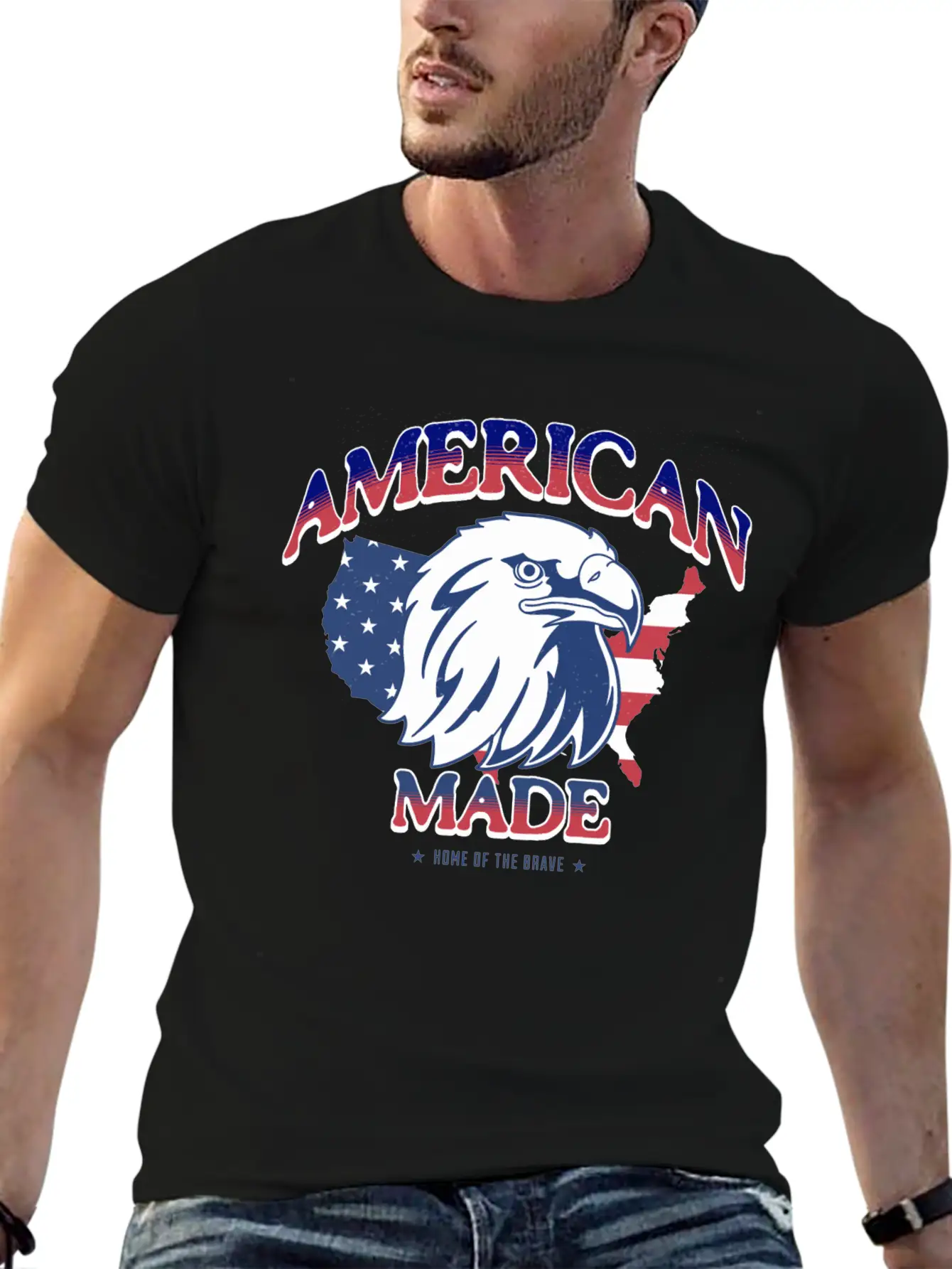 American Made HOME OF THE BRAVE Soft Cotton Short Sleeve Tee ¨C Unisex Wardrobe Staple