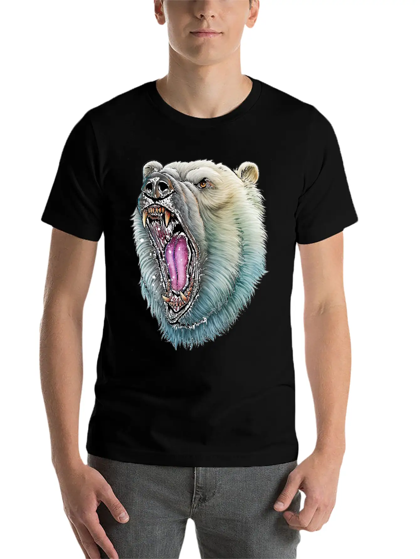 Angry Polar Bear Soft Cotton Short Sleeve Tee ¨C Unisex Wardrobe Staple