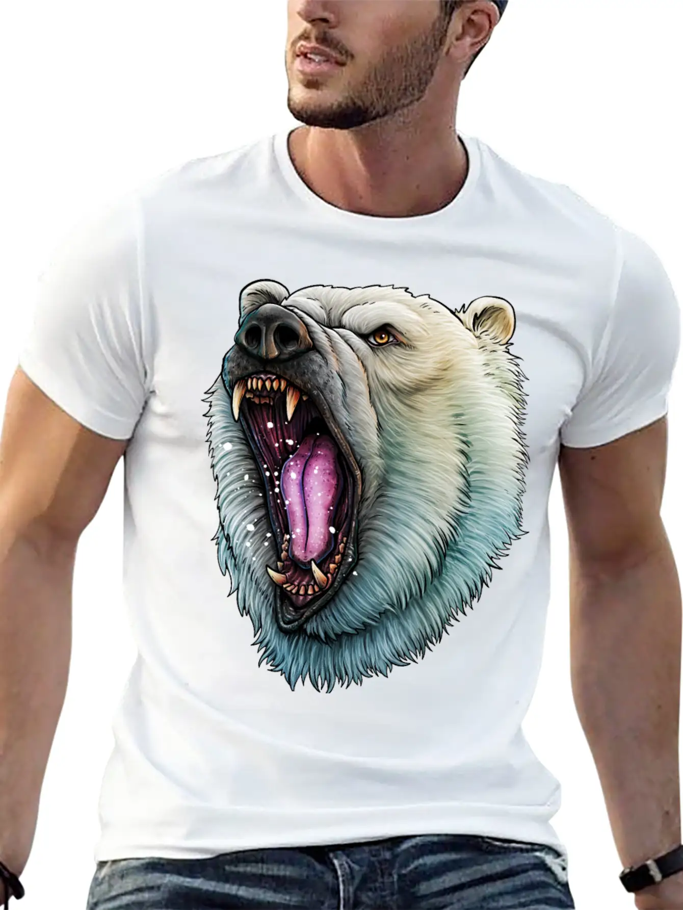 Angry Polar Bear Soft Cotton Short Sleeve Tee ¨C Unisex Wardrobe Staple