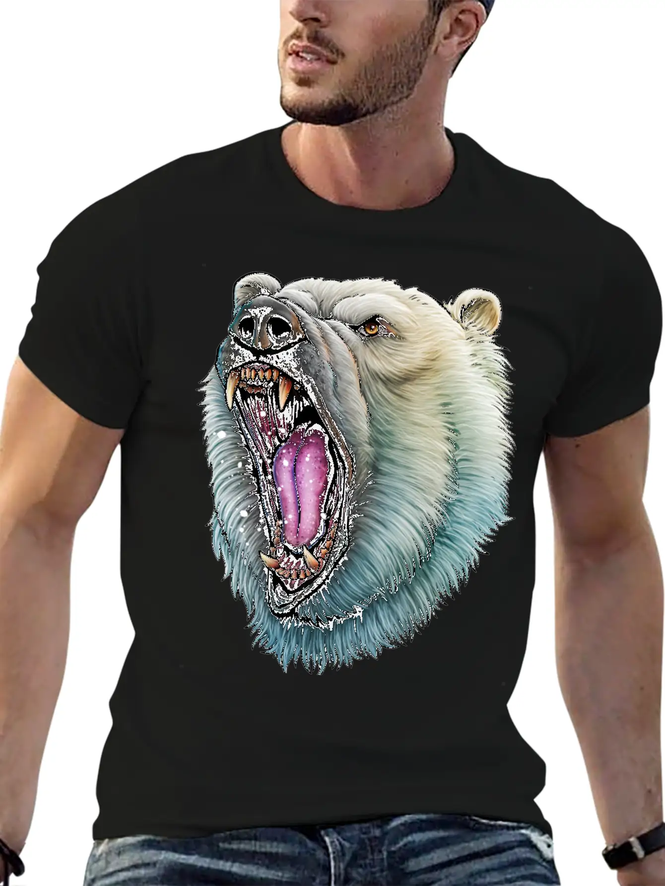 Angry Polar Bear Soft Cotton Short Sleeve Tee ¨C Unisex Wardrobe Staple