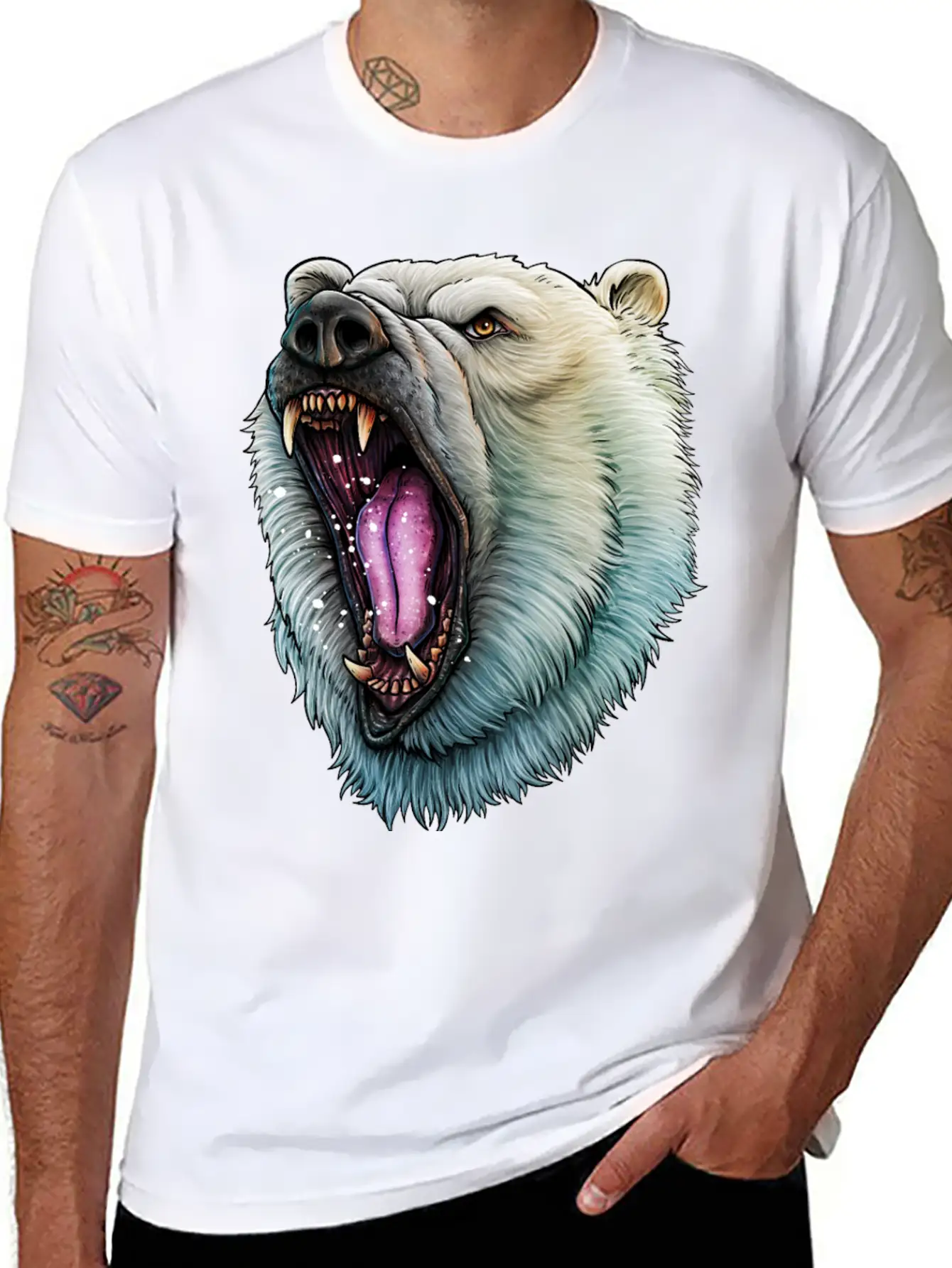 Angry Polar Bear Soft Cotton Short Sleeve Tee ¨C Unisex Wardrobe Staple