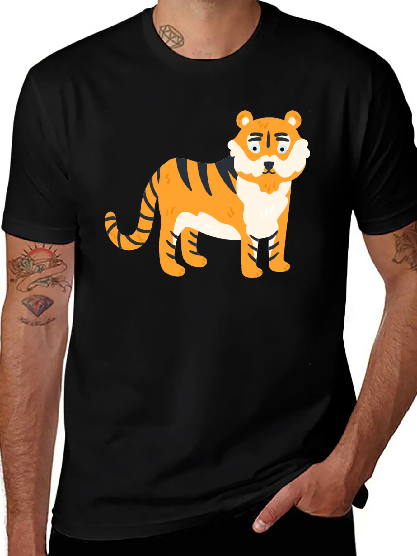 Animal Lion Style Design Soft Cotton Short Sleeve Tee ¨C Unisex Wardrobe Staple