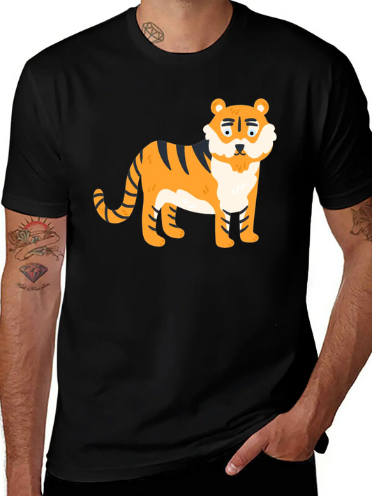 Animal Lion Style Design Soft Cotton Short Sleeve Tee ¨C Unisex Wardrobe Staple