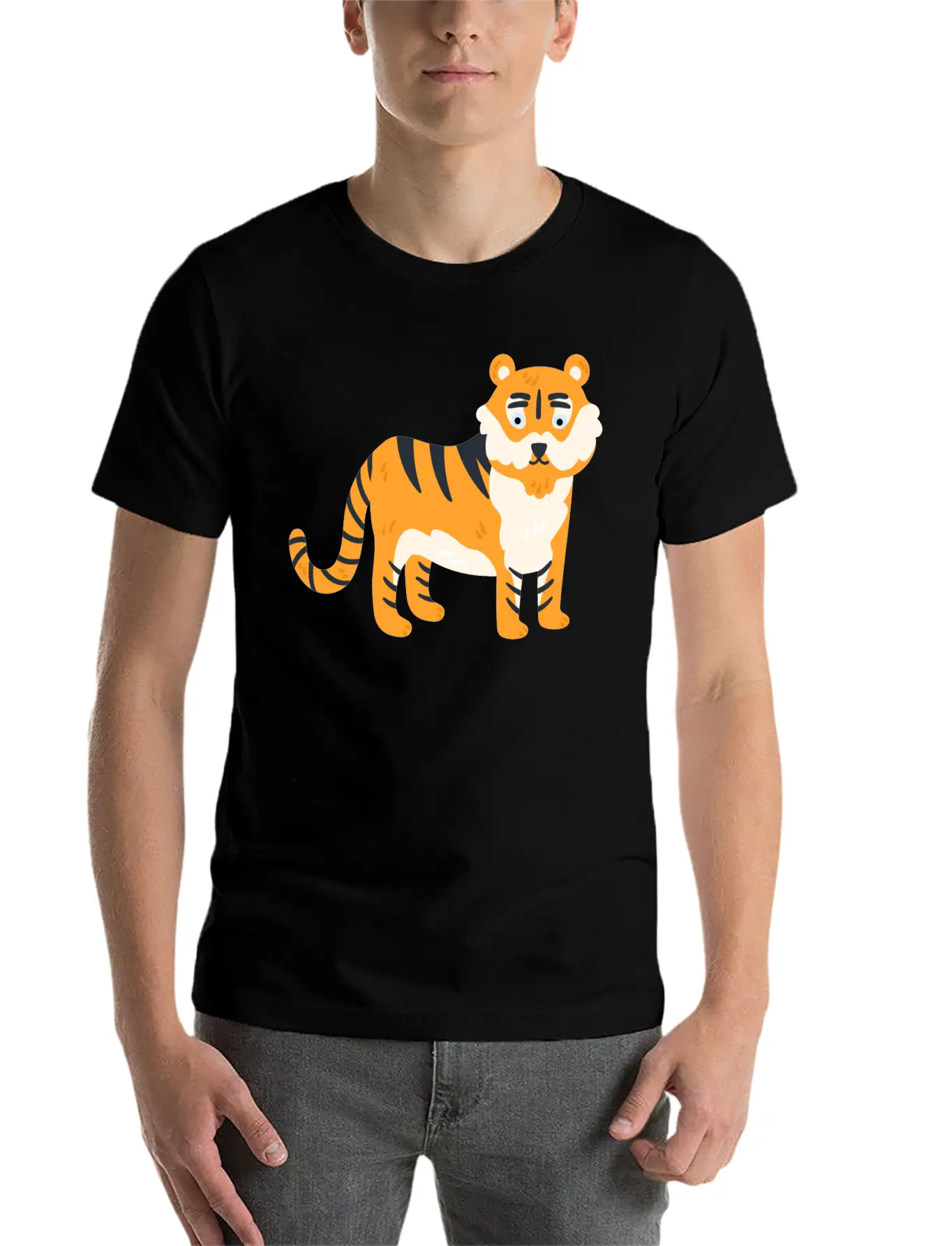 Animal Lion Style Design Soft Cotton Short Sleeve Tee ¨C Unisex Wardrobe Staple