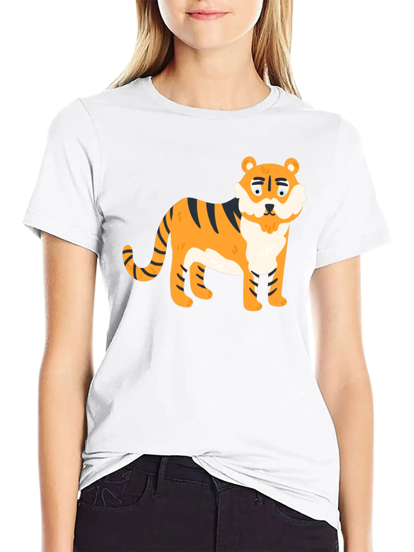 Animal Lion Style Design Soft Cotton Short Sleeve Tee ¨C Unisex Wardrobe Staple