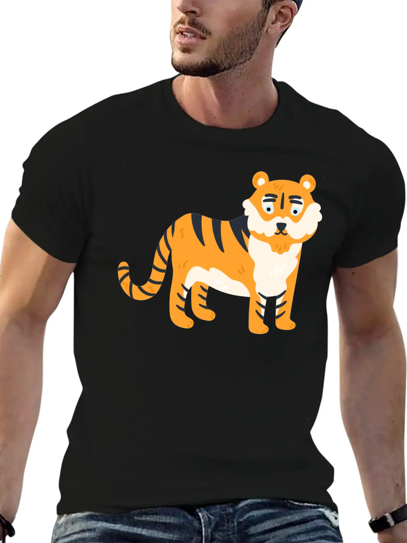 Animal Lion Style Design Soft Cotton Short Sleeve Tee ¨C Unisex Wardrobe Staple