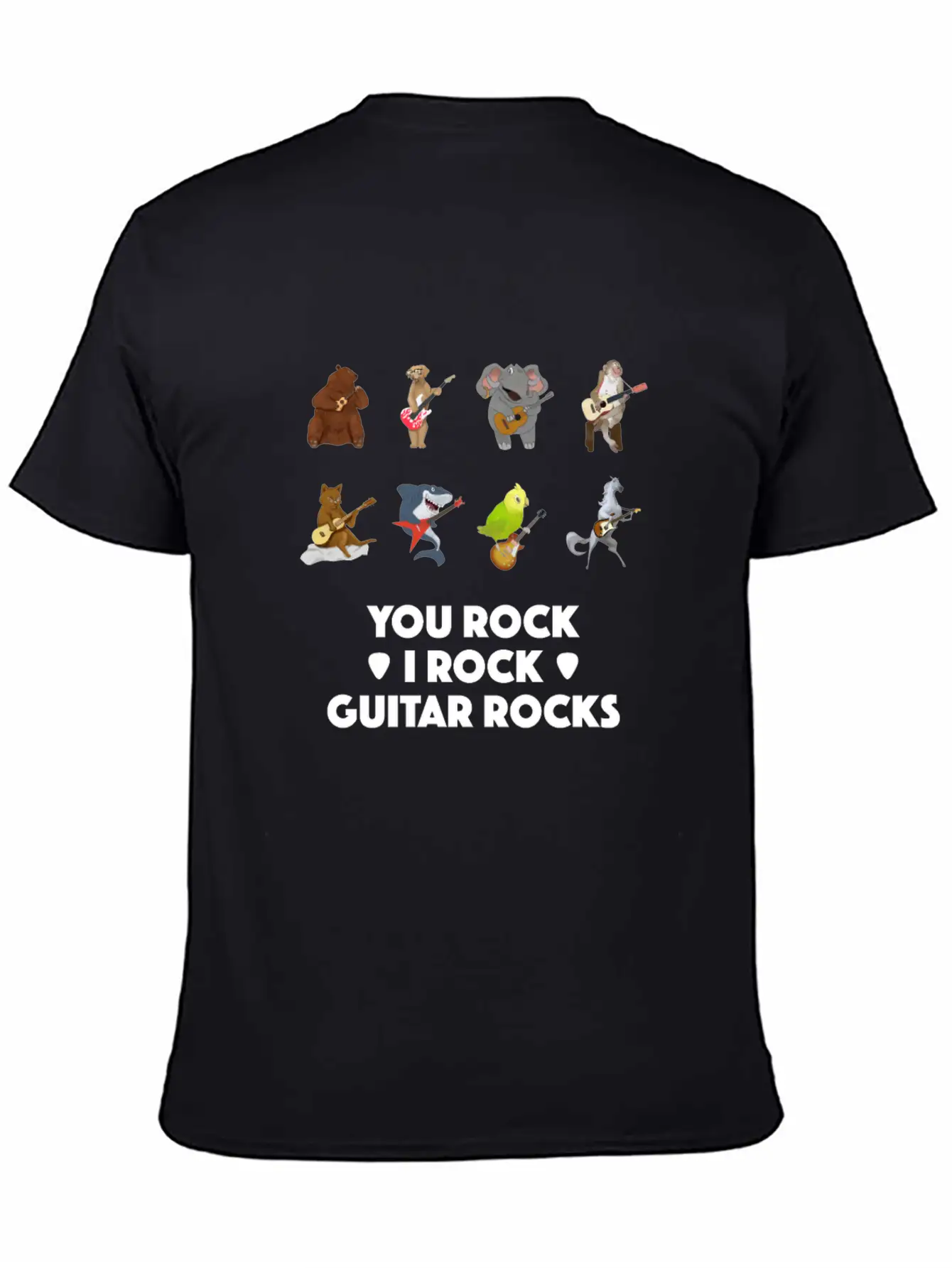 Animal Pet Acoustic E-Guitar Ukulele Musician Gift Basic Graphic T-Shirt ¨C Daily Comfort In Soft Cotton
