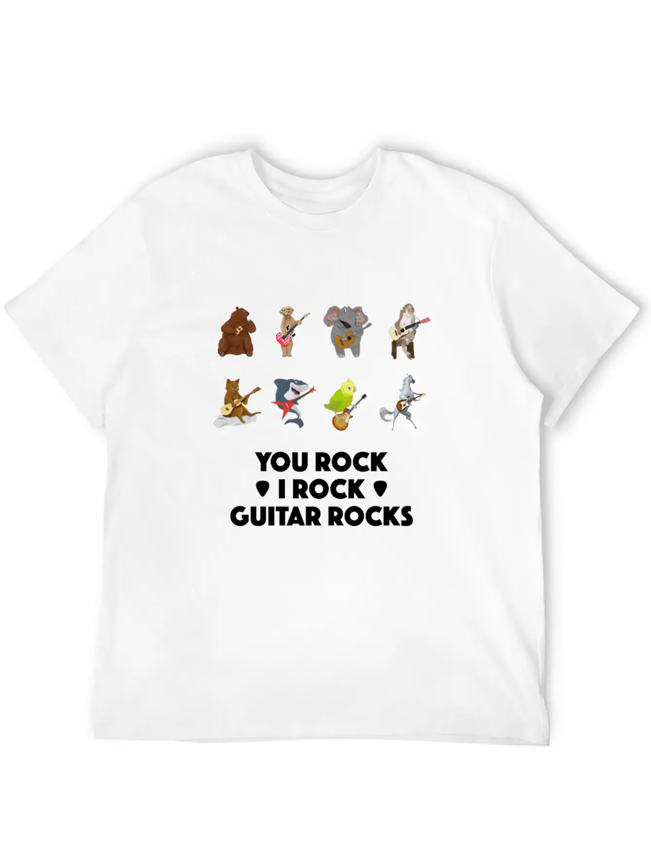 Animal Pet Acoustic E-Guitar Ukulele Musician Gift Basic Graphic T-Shirt ¨C Daily Comfort In Soft Cotton