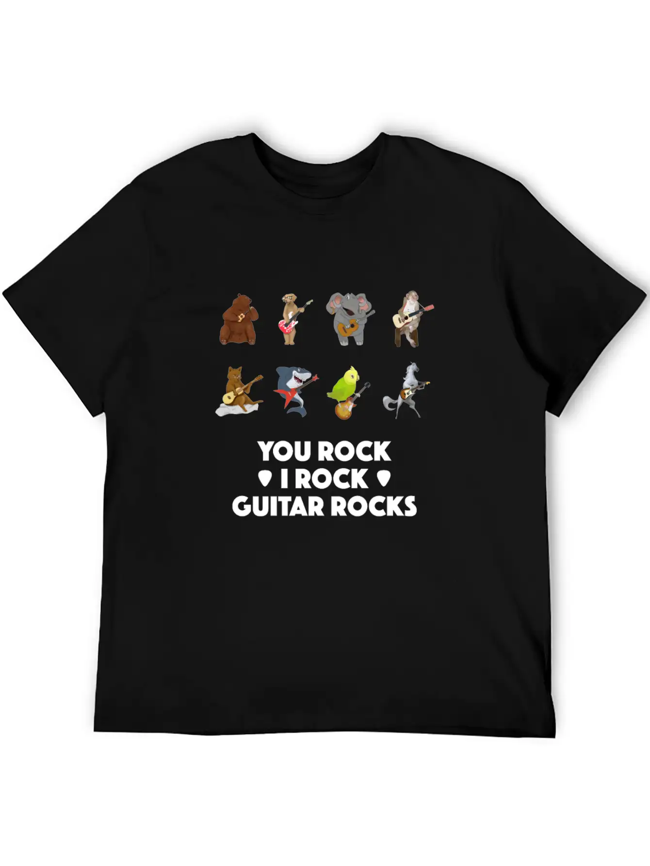 Animal Pet Acoustic E-Guitar Ukulele Musician Gift Basic Graphic T-Shirt ¨C Daily Comfort In Soft Cotton