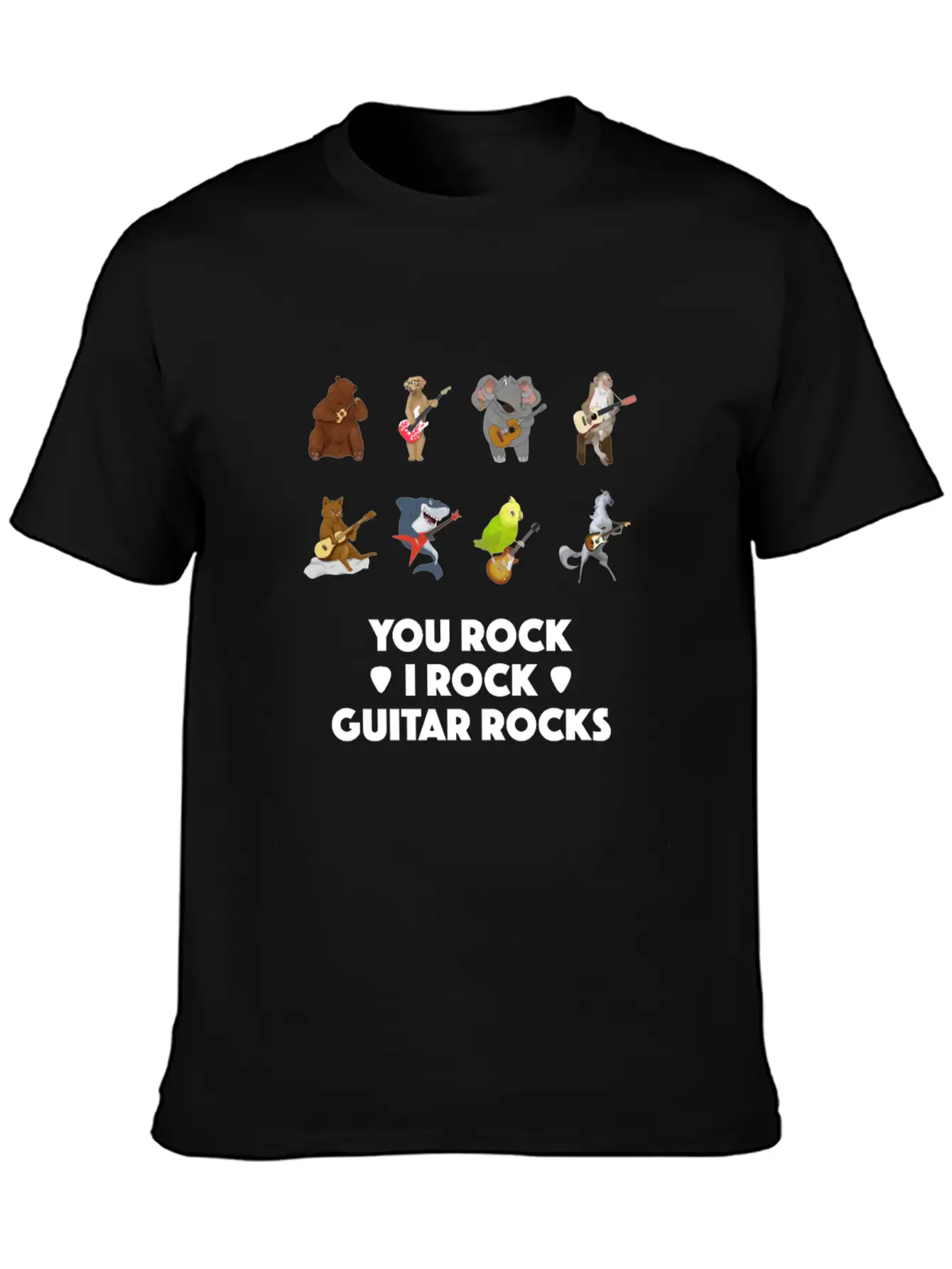 Animal Pet Acoustic E-Guitar Ukulele Musician Gift Basic Graphic T-Shirt ¨C Daily Comfort In Soft Cotton