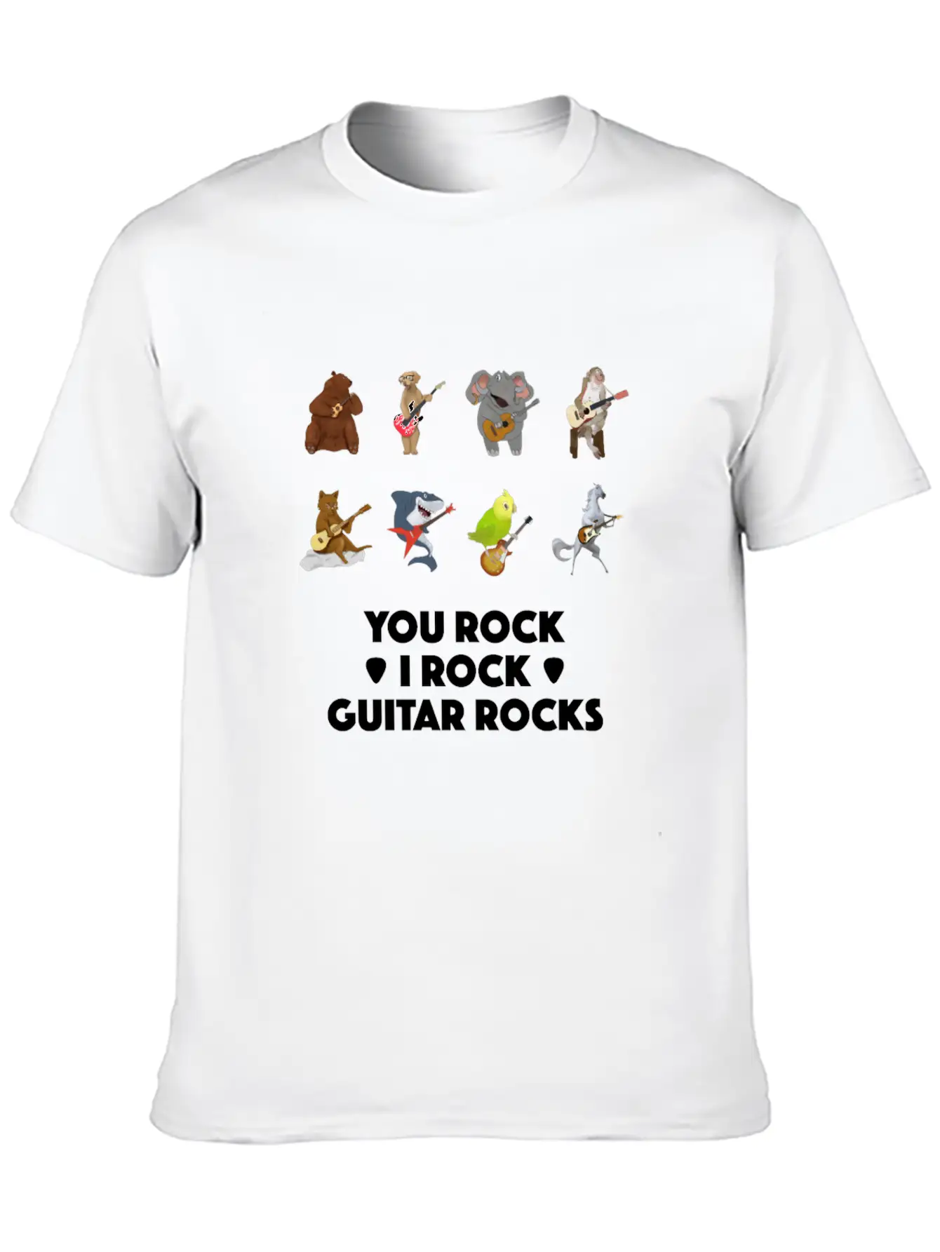 Animal Pet Acoustic E-Guitar Ukulele Musician Gift Basic Graphic T-Shirt ¨C Daily Comfort In Soft Cotton