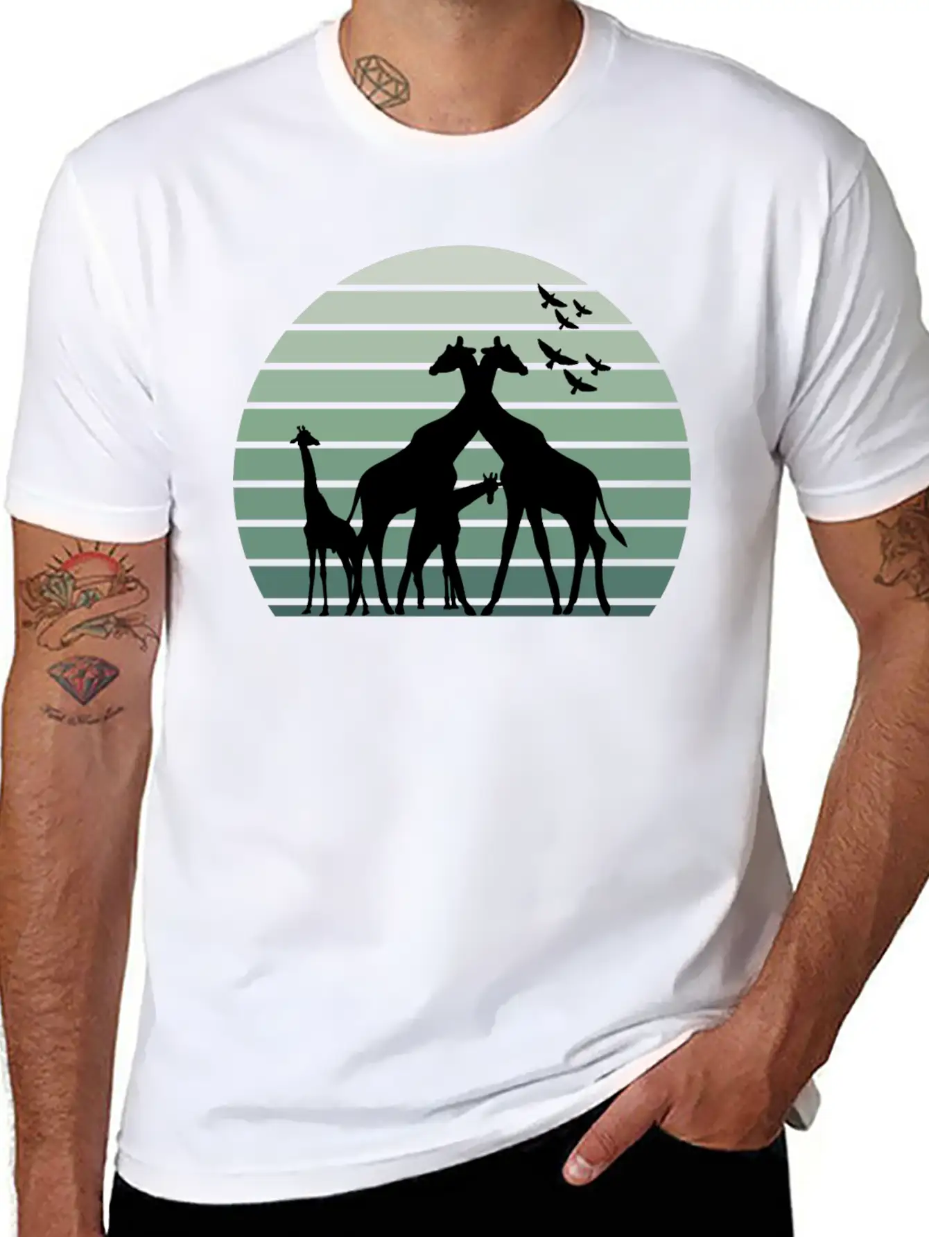 Animals Giraffes Soft Cotton Short Sleeve Tee ¨C Unisex Wardrobe Staple
