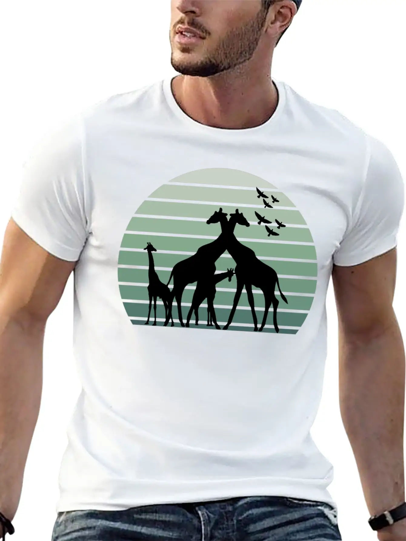 Animals Giraffes Soft Cotton Short Sleeve Tee ¨C Unisex Wardrobe Staple
