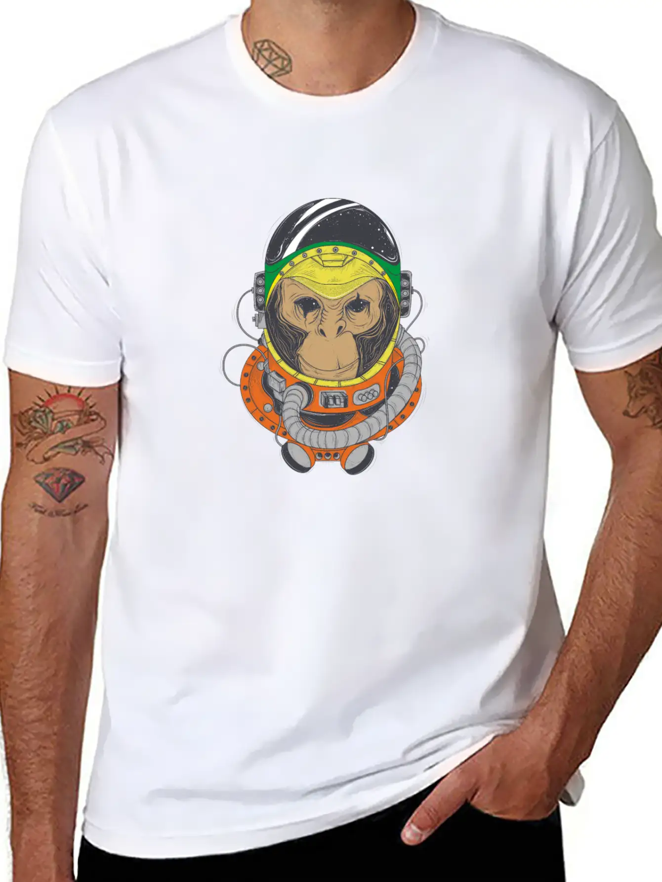 Ape In Space Essential Cotton Tee For Daily Outfits ¨C Unisex Style