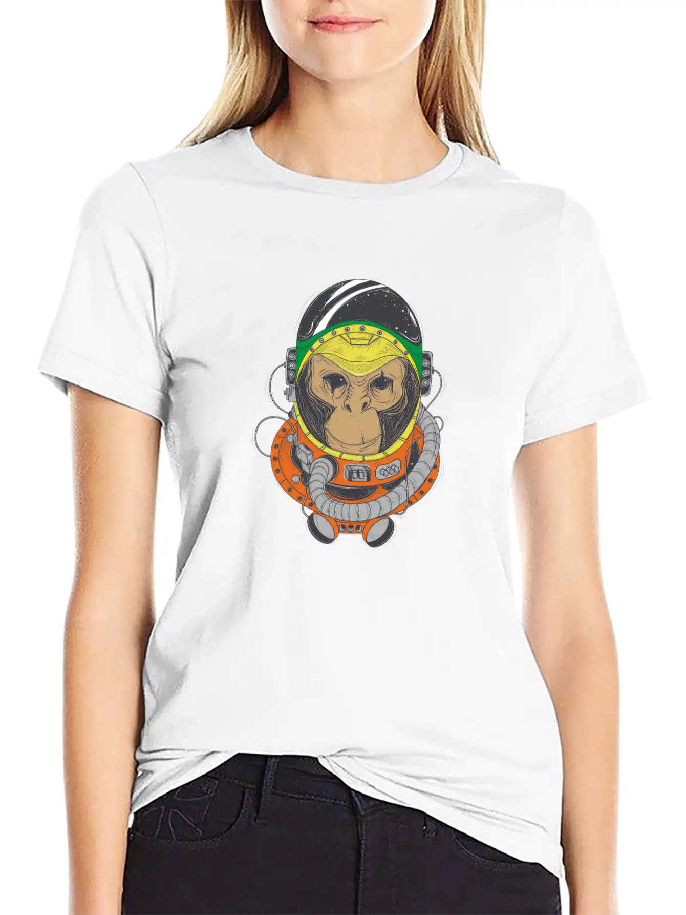 Ape In Space Essential Cotton Tee For Daily Outfits ¨C Unisex Style