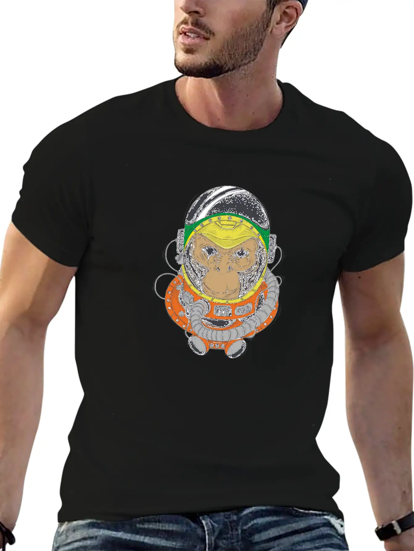 Ape In Space Essential Cotton Tee For Daily Outfits ¨C Unisex Style