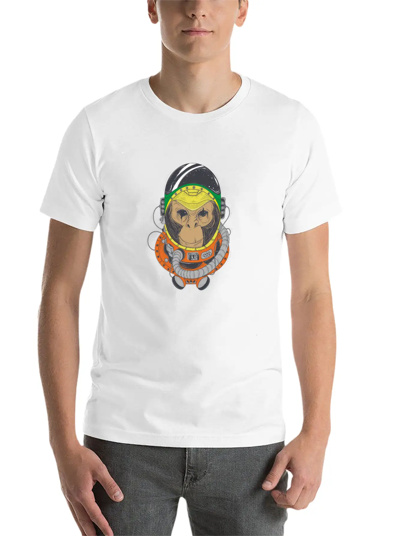 Ape In Space Essential Cotton Tee For Daily Outfits ¨C Unisex Style