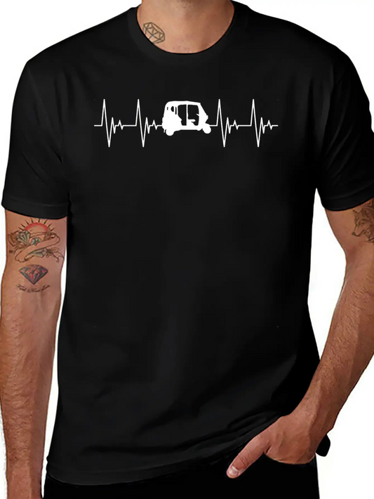 APE Rickshaw Heartbeat Vehicle Gift Car Basic Graphic T-Shirt ¨C Daily Comfort In Soft Cotton