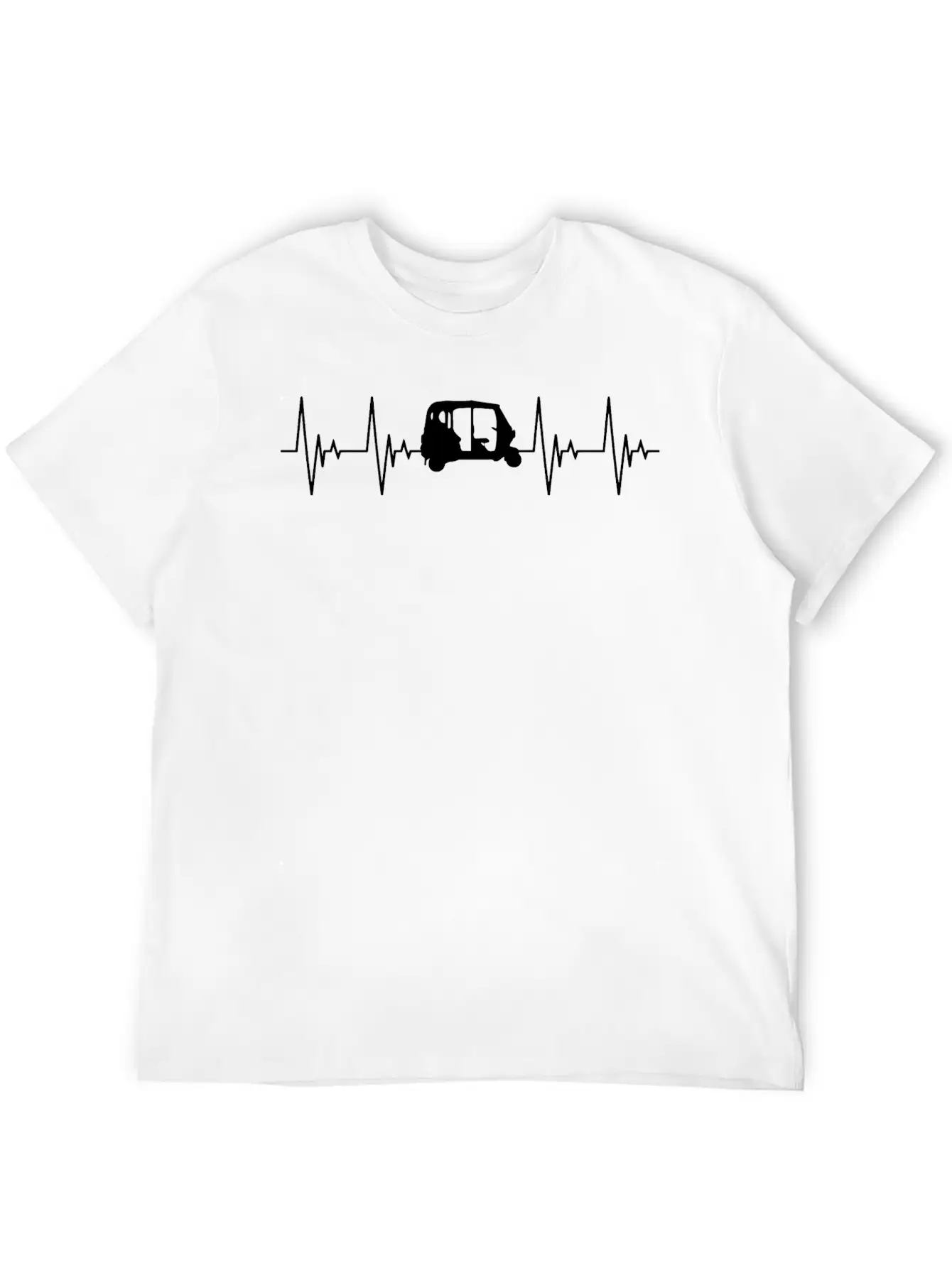 APE Rickshaw Heartbeat Vehicle Gift Car Basic Graphic T-Shirt ¨C Daily Comfort In Soft Cotton