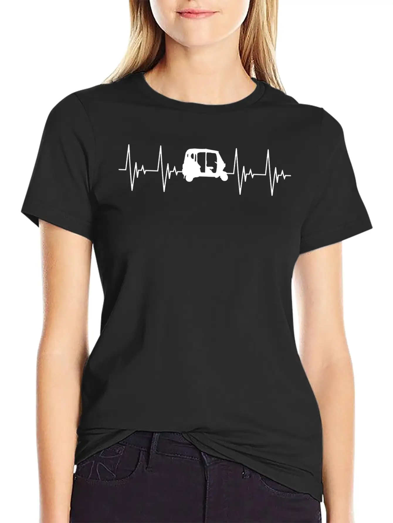 APE Rickshaw Heartbeat Vehicle Gift Car Basic Graphic T-Shirt ¨C Daily Comfort In Soft Cotton