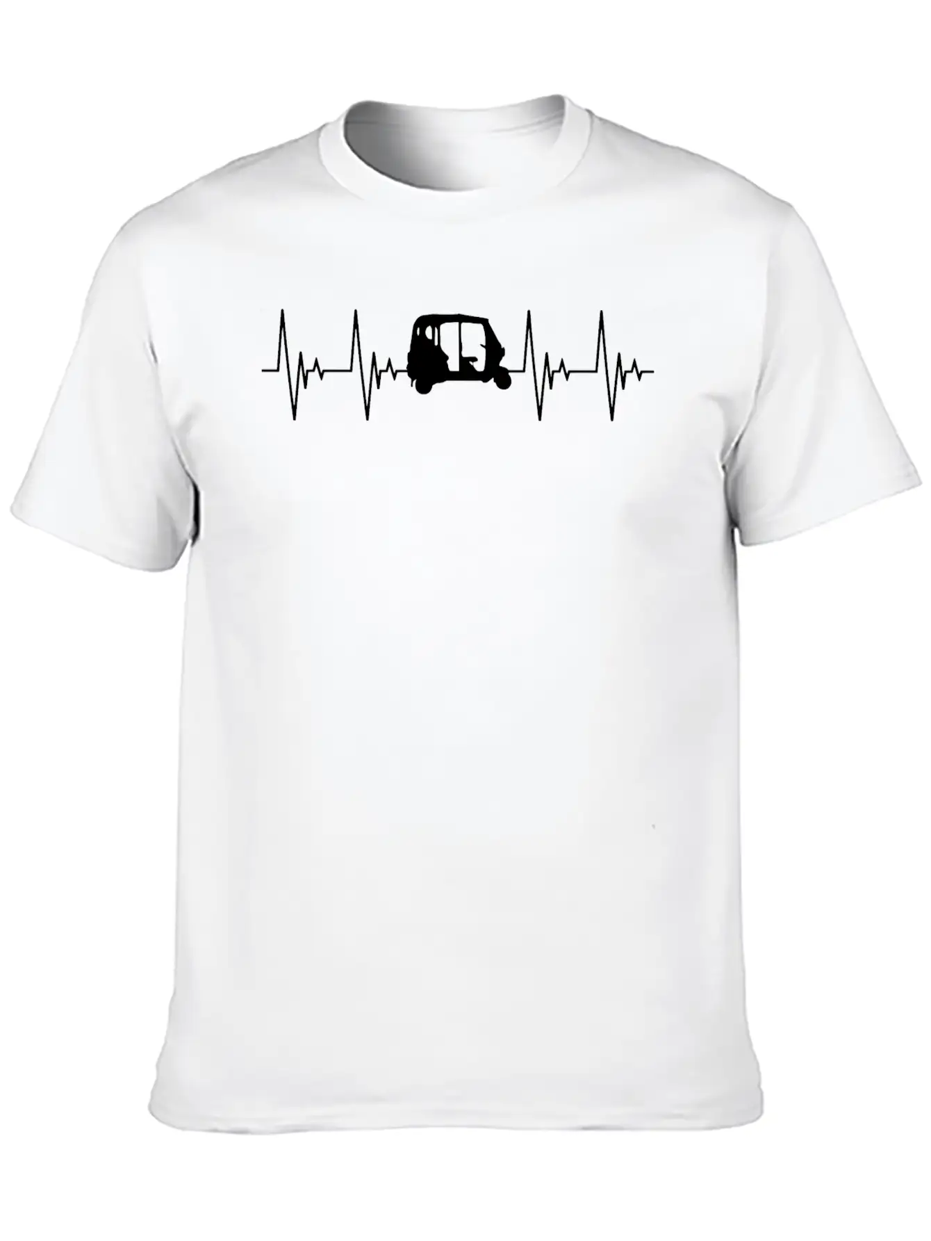 APE Rickshaw Heartbeat Vehicle Gift Car Basic Graphic T-Shirt ¨C Daily Comfort In Soft Cotton