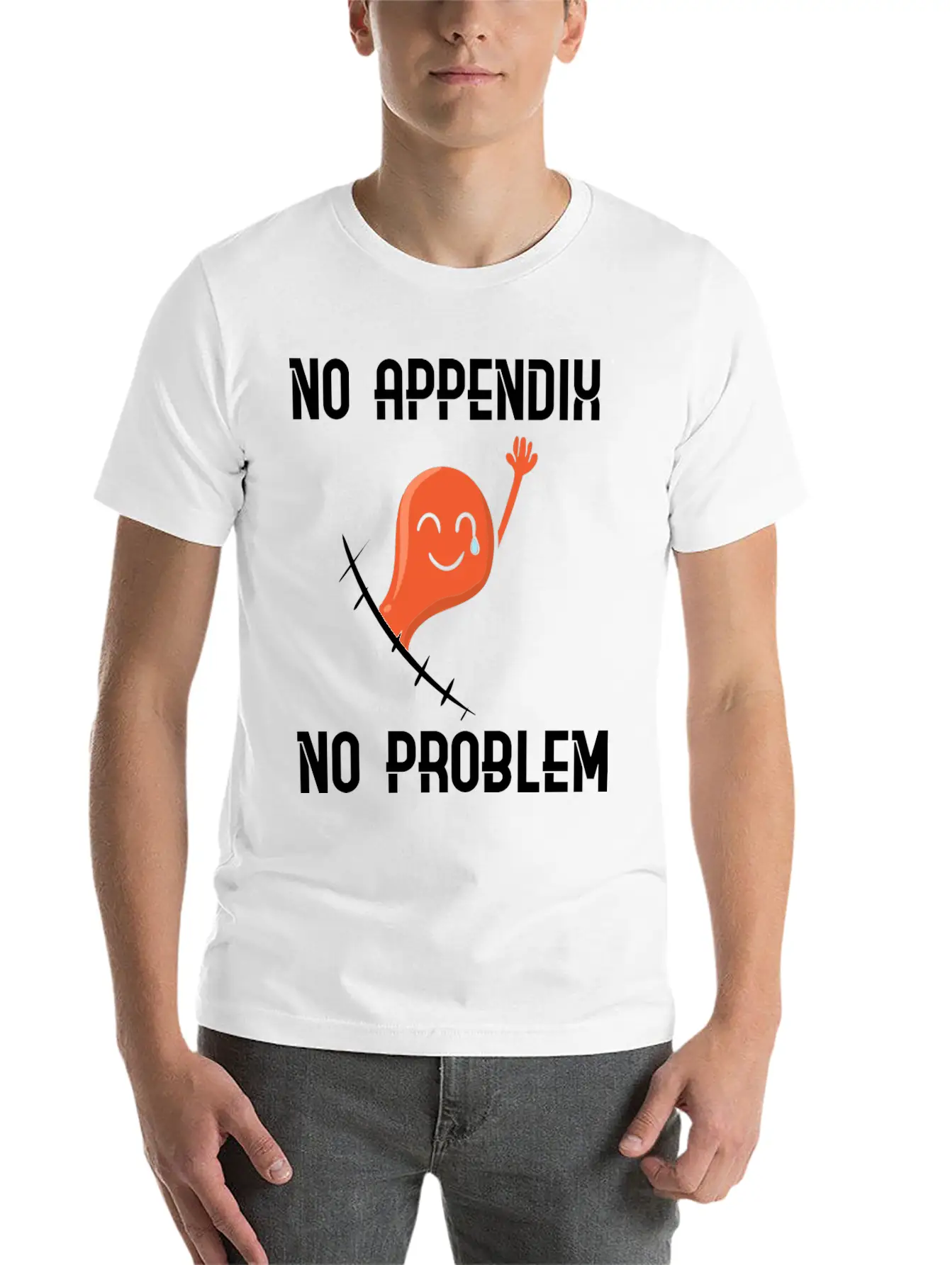 Appendix Removal Surgery Sympathy Soft Cotton Short Sleeve Tee ¨C Unisex Wardrobe Staple