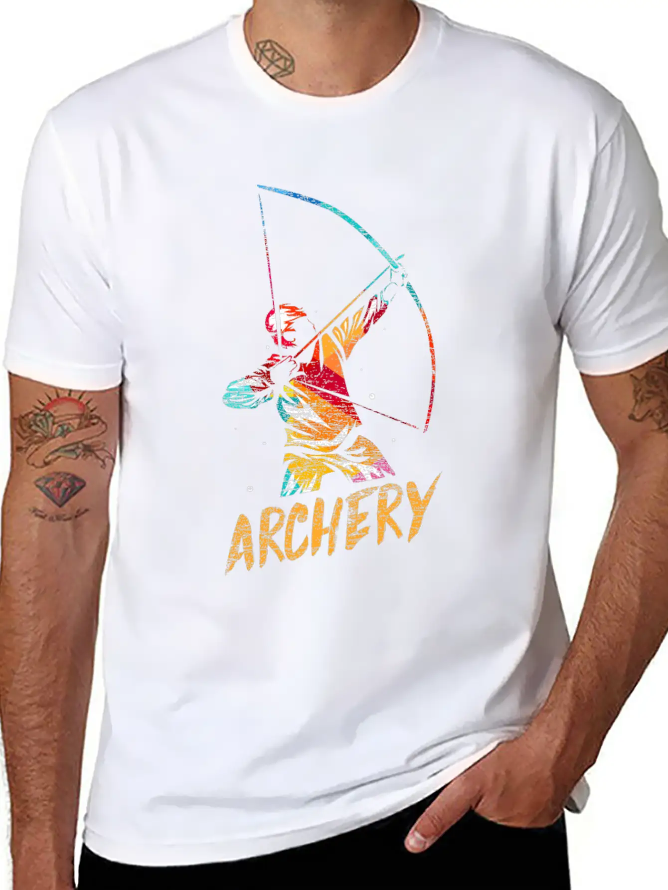 Archery Arc Sports Longbow Bow Gift Soft Cotton Short Sleeve Tee ¨C Unisex Wardrobe Staple