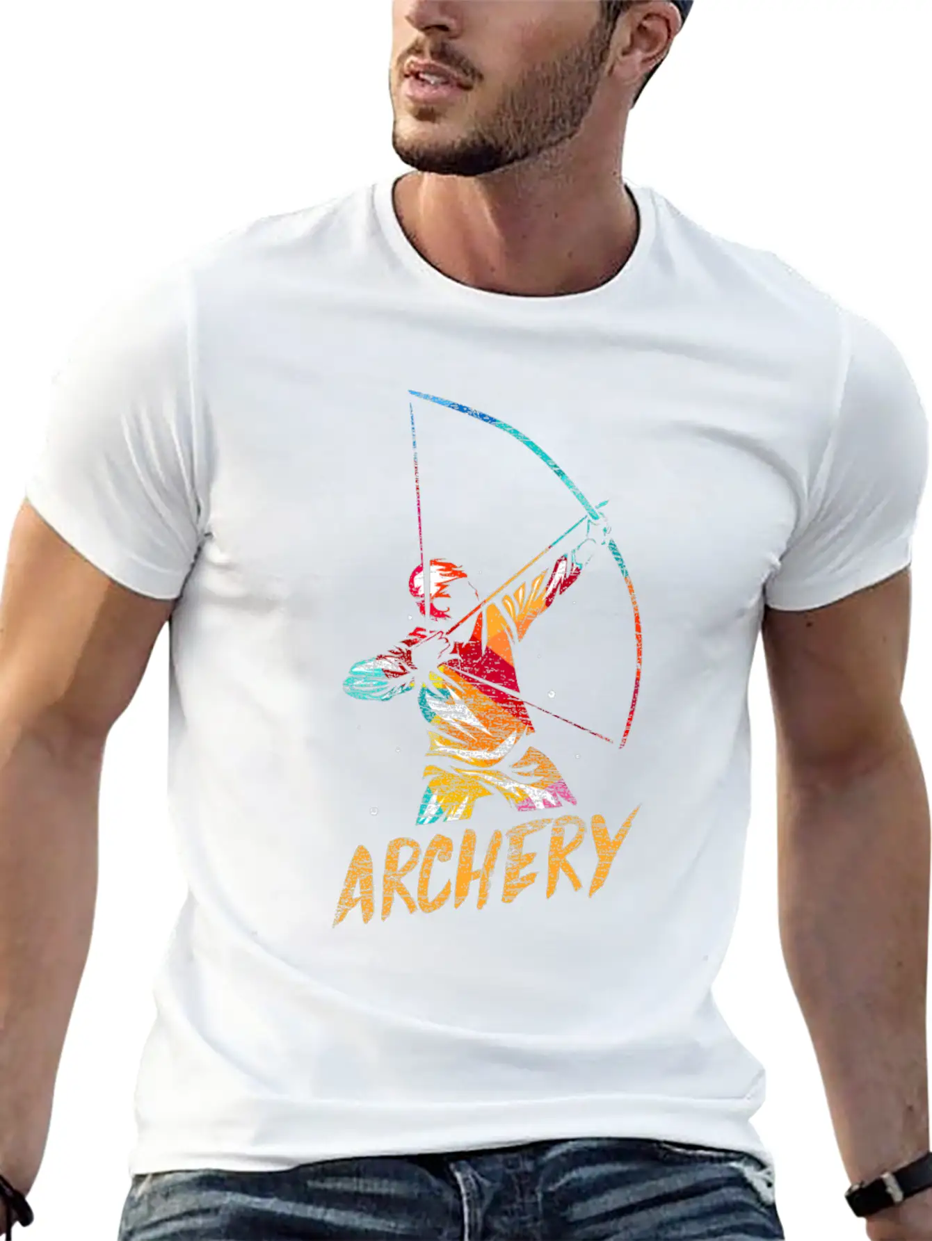 Archery Arc Sports Longbow Bow Gift Soft Cotton Short Sleeve Tee ¨C Unisex Wardrobe Staple