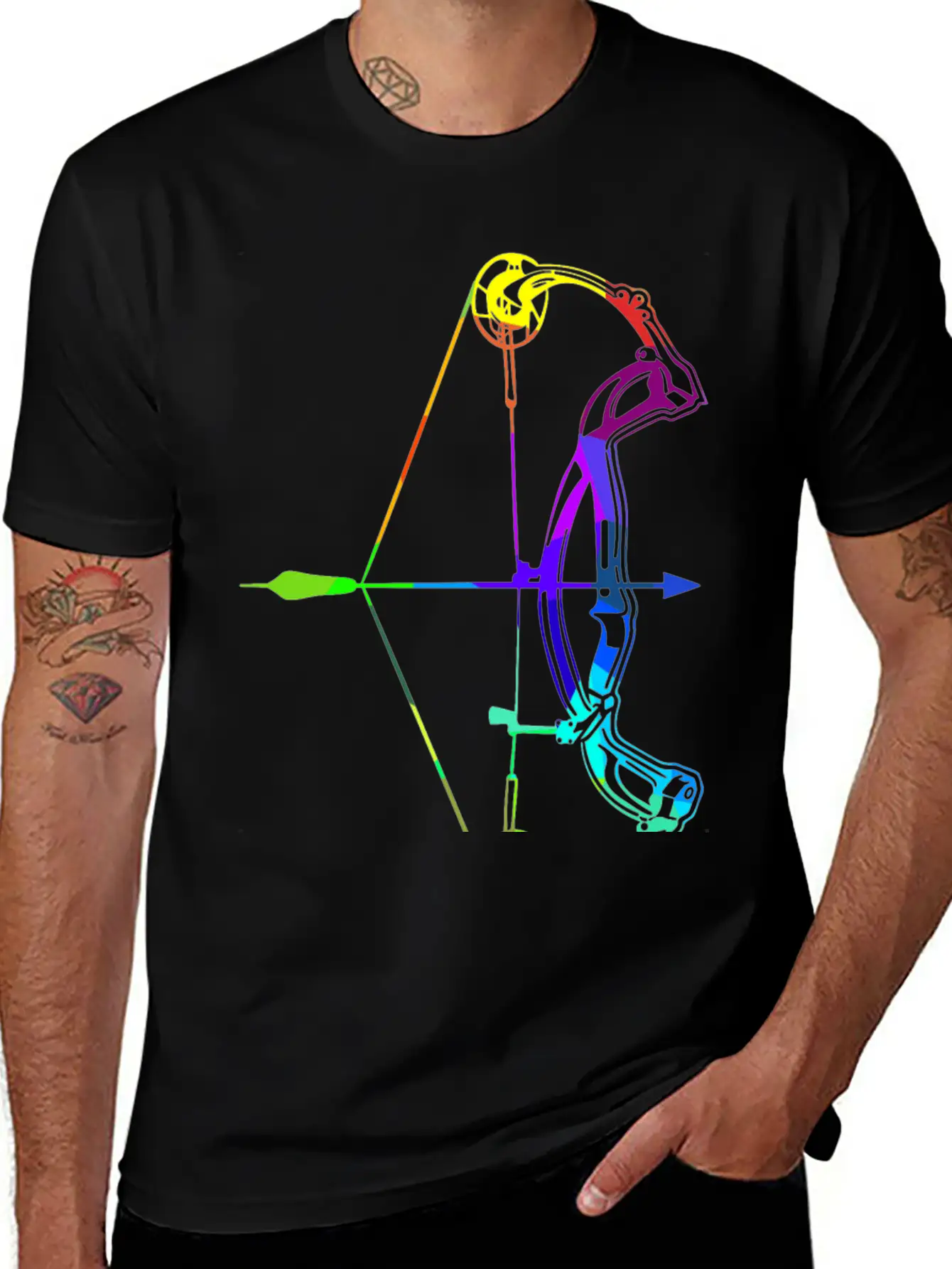 Archery Rainbow Colors Polygon Sport Soft Cotton Short Sleeve Tee ¨C Unisex Wardrobe Staple