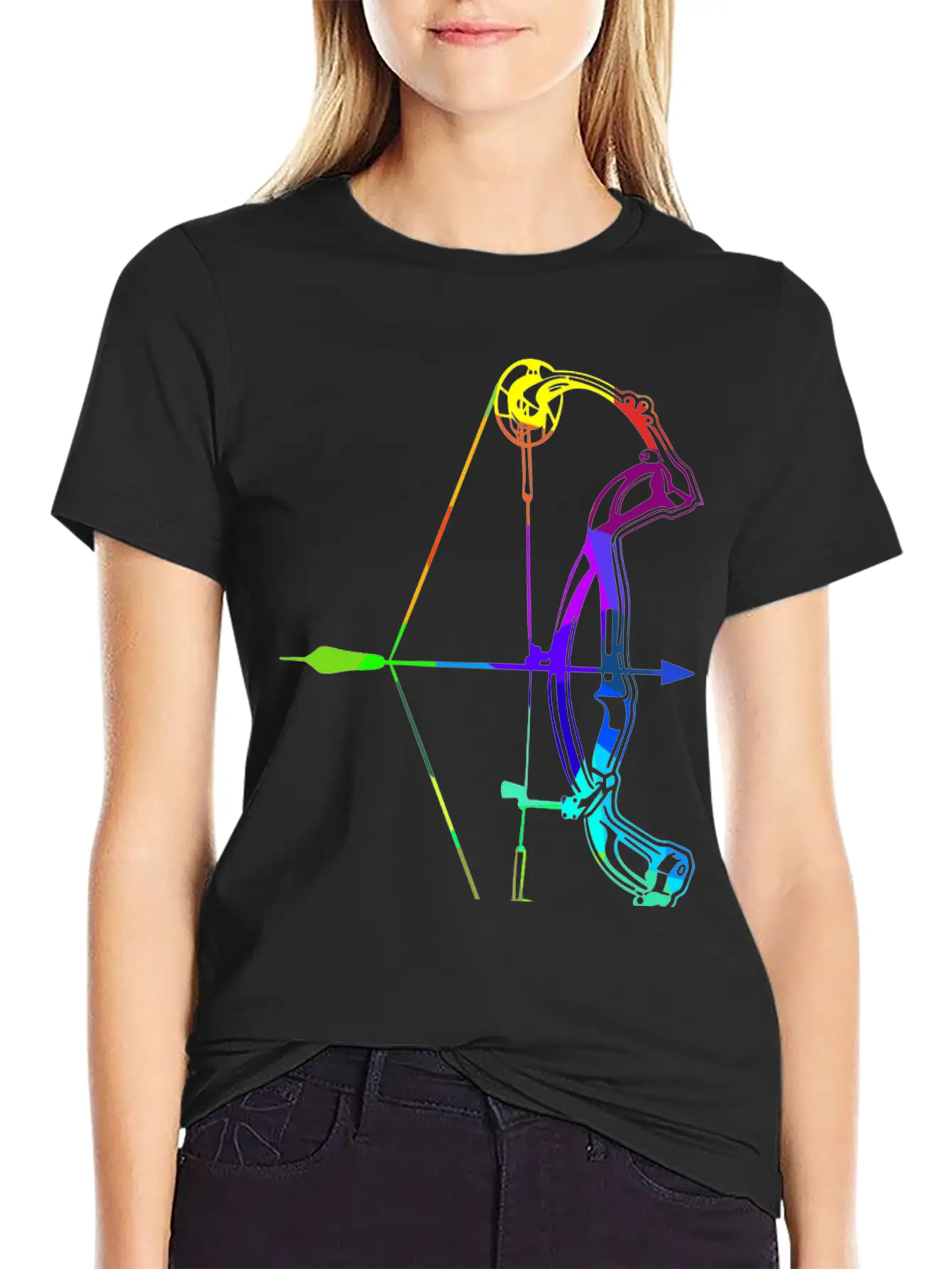 Archery Rainbow Colors Polygon Sport Soft Cotton Short Sleeve Tee ¨C Unisex Wardrobe Staple