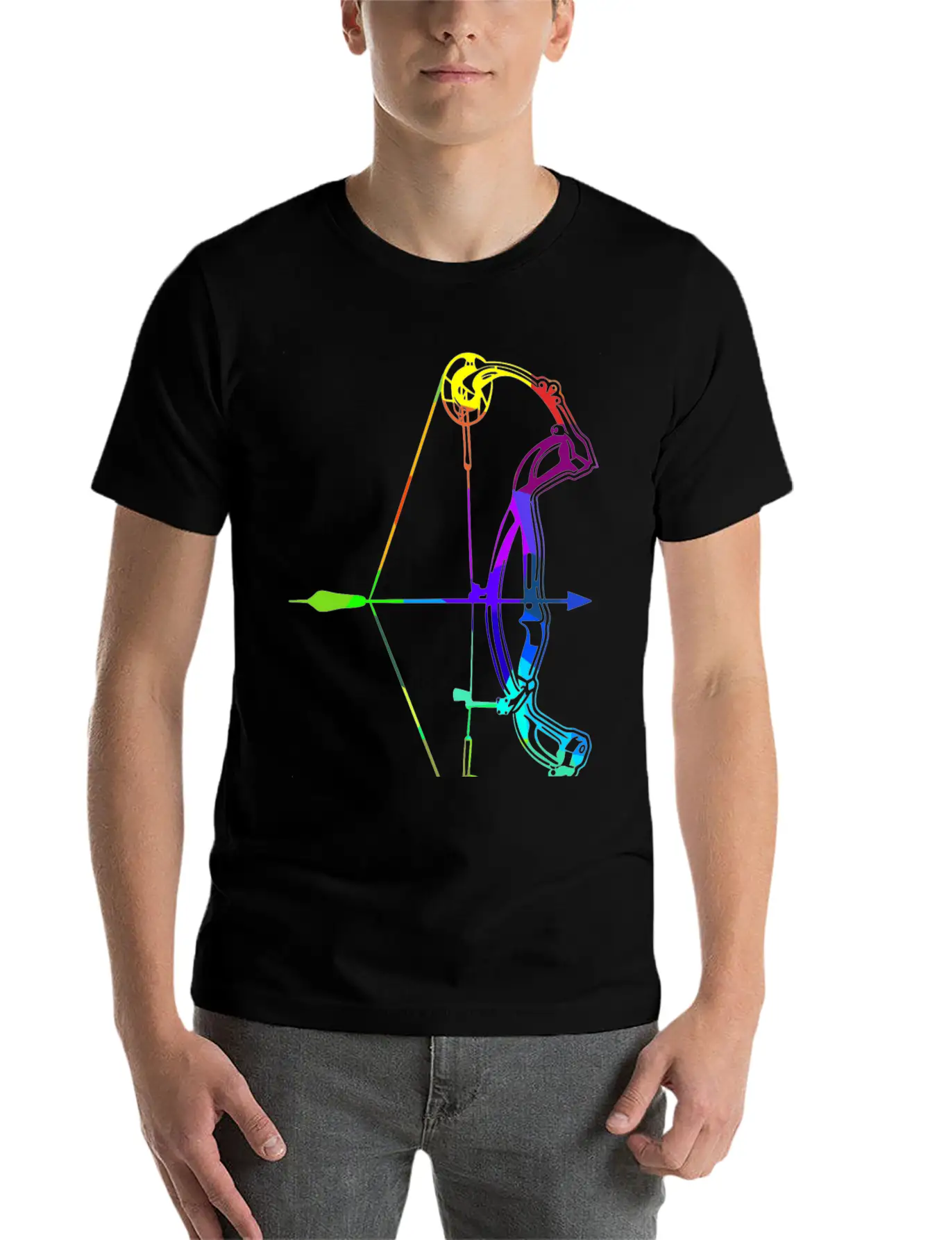 Archery Rainbow Colors Polygon Sport Soft Cotton Short Sleeve Tee ¨C Unisex Wardrobe Staple