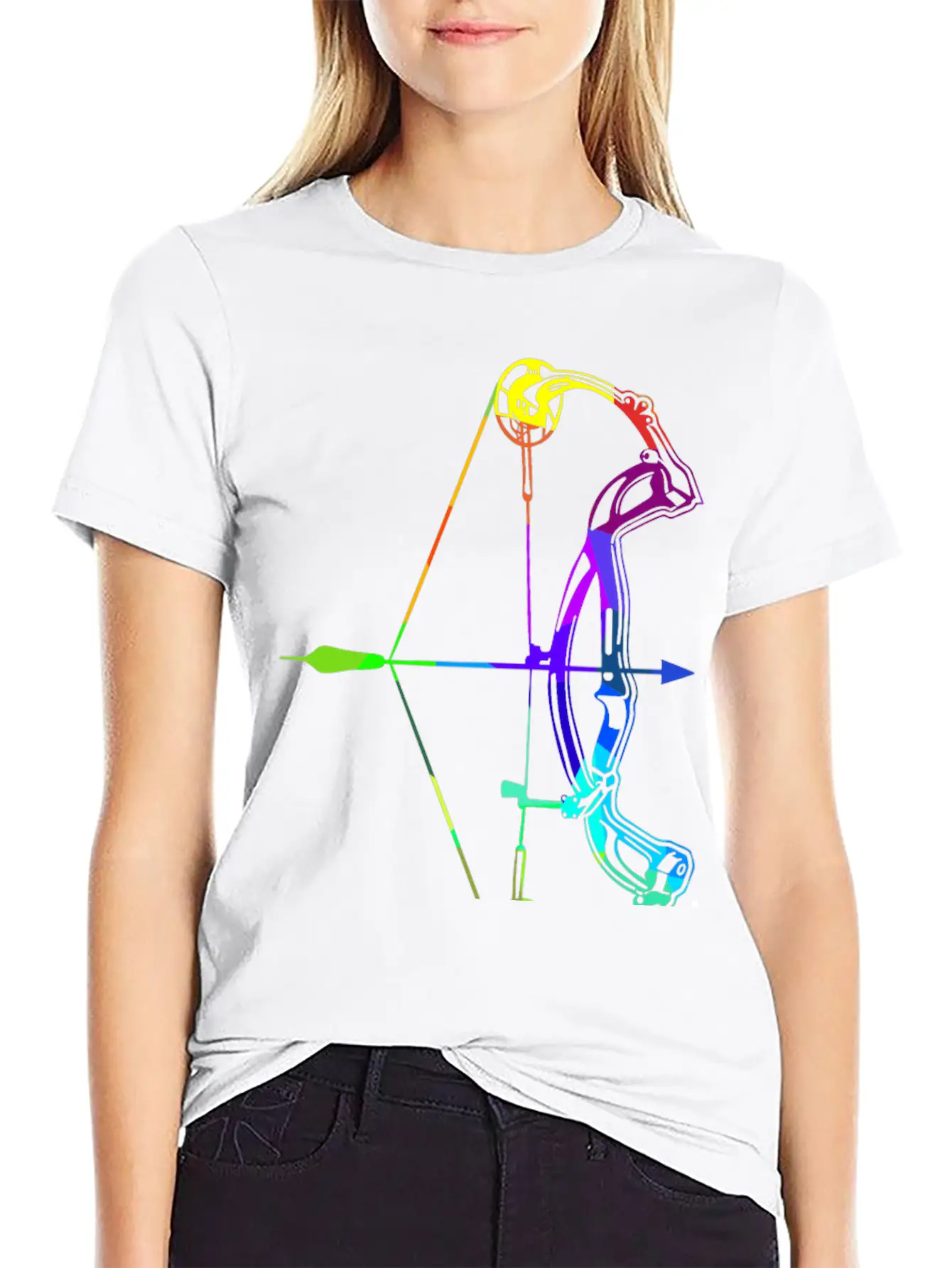 Archery Rainbow Colors Polygon Sport Soft Cotton Short Sleeve Tee ¨C Unisex Wardrobe Staple