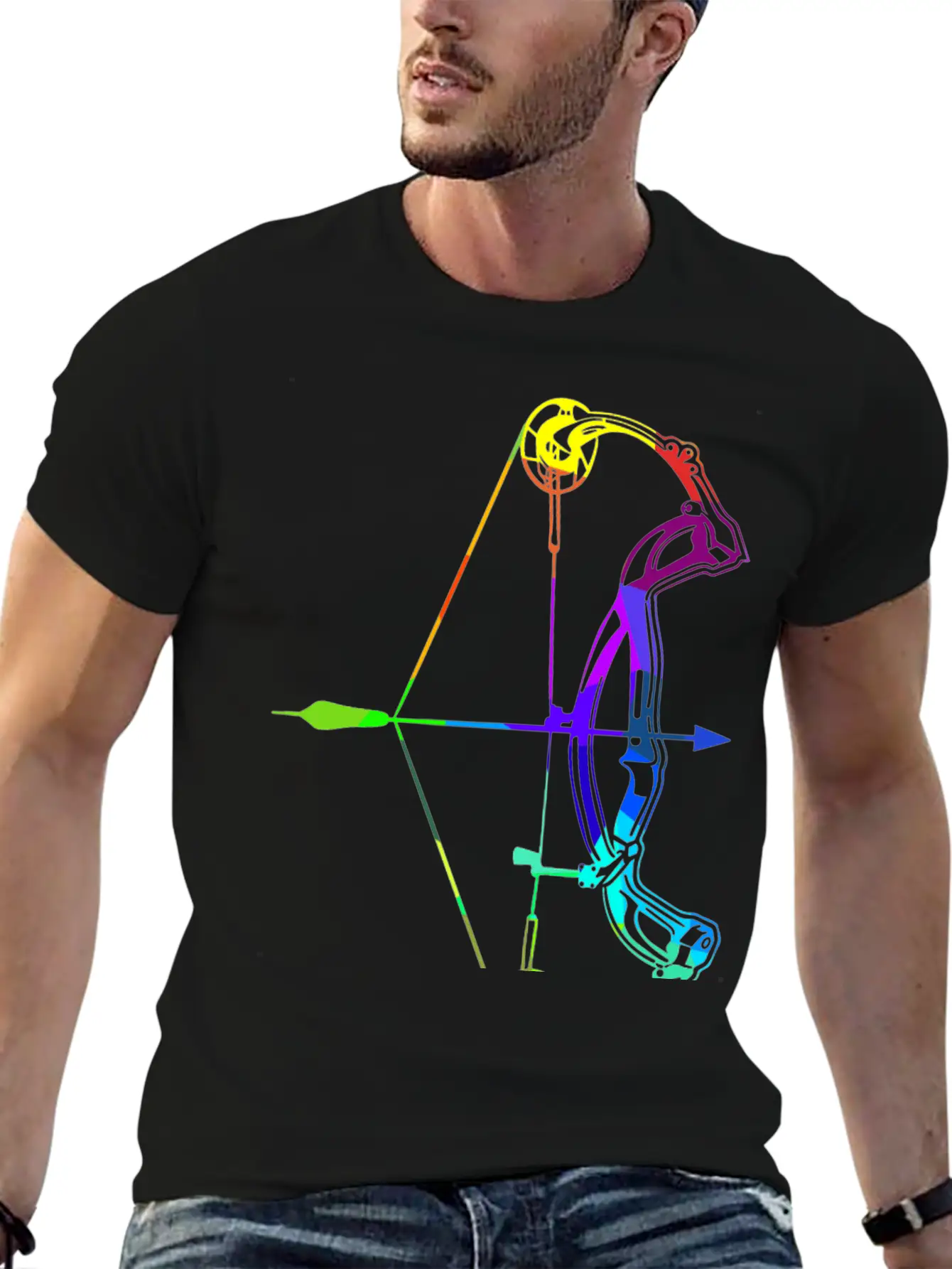 Archery Rainbow Colors Polygon Sport Soft Cotton Short Sleeve Tee ¨C Unisex Wardrobe Staple