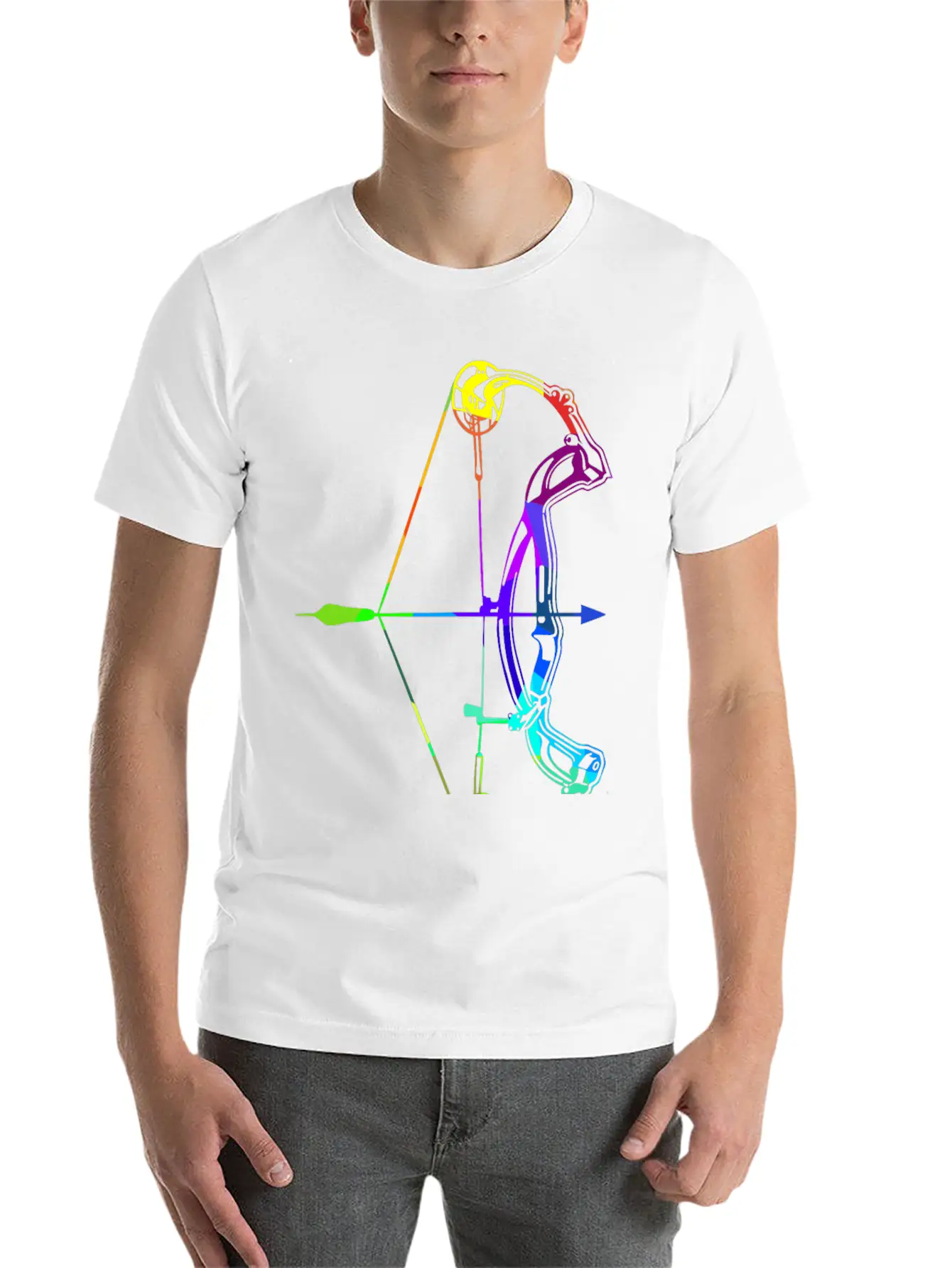 Archery Rainbow Colors Polygon Sport Soft Cotton Short Sleeve Tee ¨C Unisex Wardrobe Staple