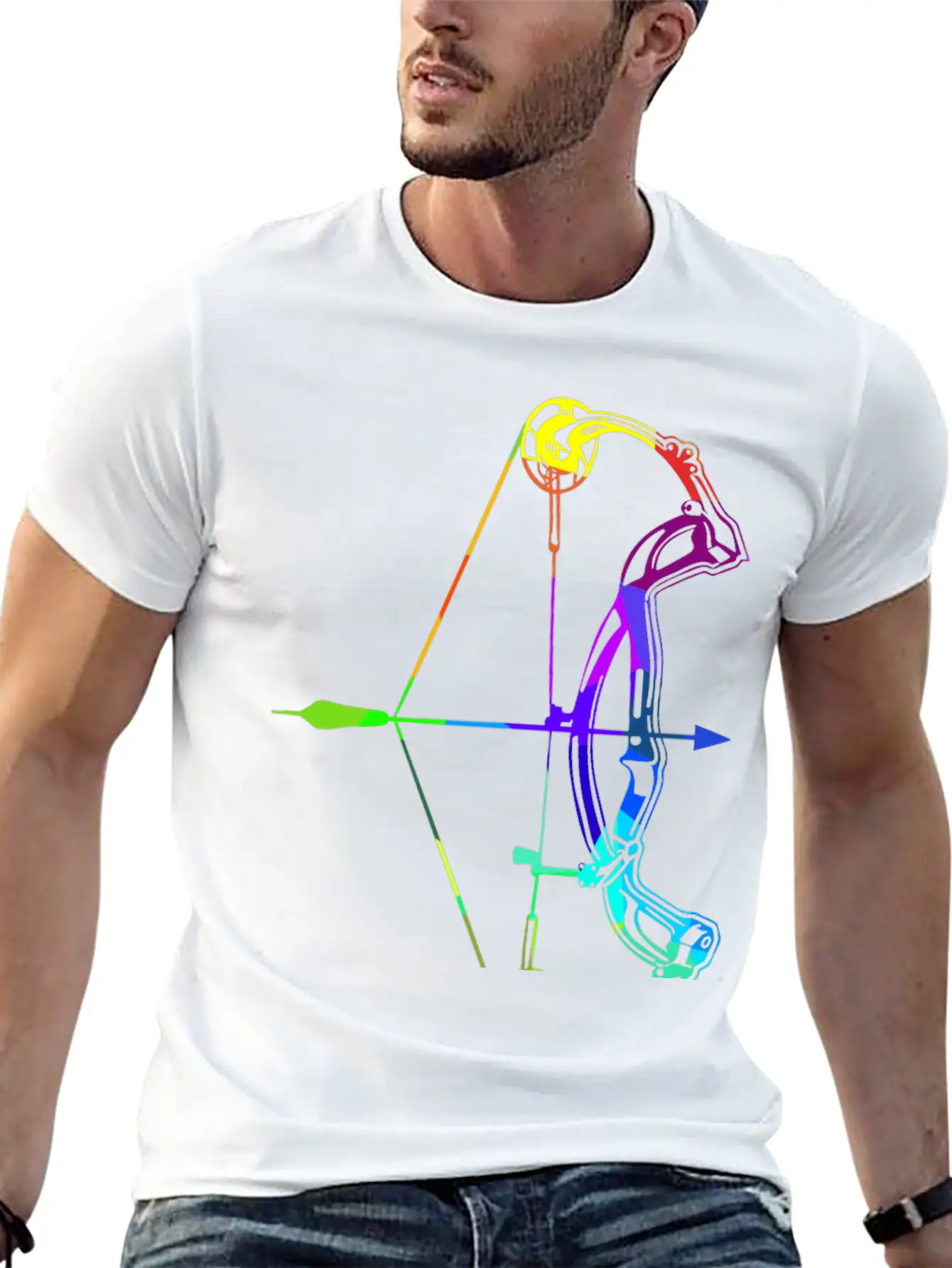 Archery Rainbow Colors Polygon Sport Soft Cotton Short Sleeve Tee ¨C Unisex Wardrobe Staple