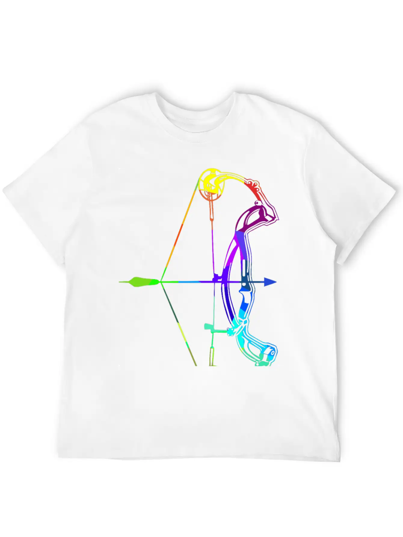 Archery Rainbow Colors Polygon Sport Soft Cotton Short Sleeve Tee ¨C Unisex Wardrobe Staple
