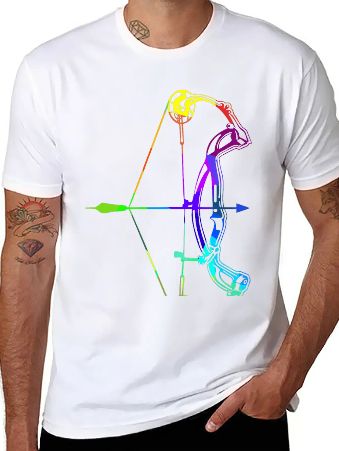 Archery Rainbow Colors Polygon Sport Soft Cotton Short Sleeve Tee ¨C Unisex Wardrobe Staple