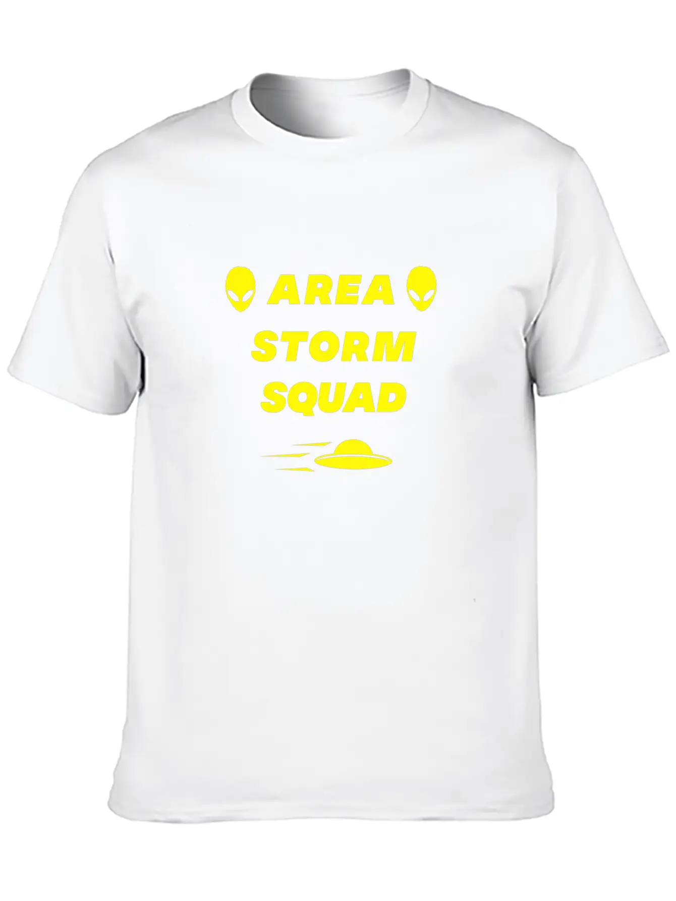 Area Storm Squad Alien UFO Saucer Scifi Basic Graphic T-Shirt ¨C Daily Comfort In Soft Cotton