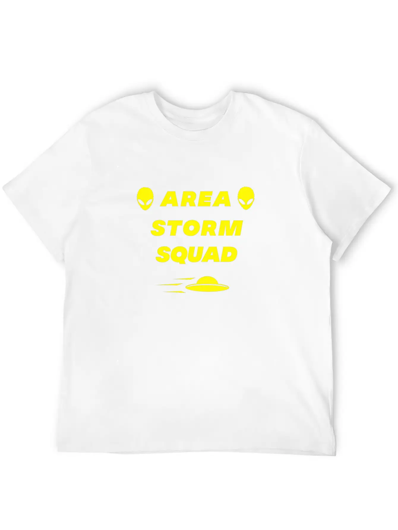 Area Storm Squad Alien UFO Saucer Scifi Basic Graphic T-Shirt ¨C Daily Comfort In Soft Cotton
