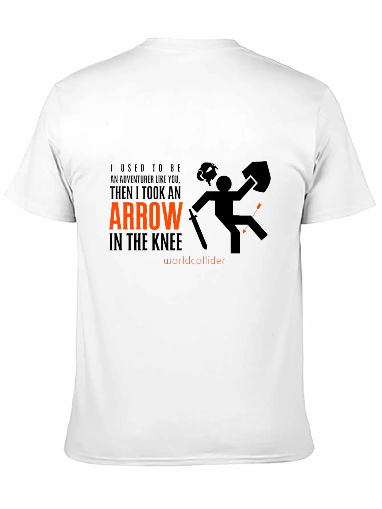 Arrow In The Knee Cartoon Amazing Style Art Basic Graphic T-Shirt ¨C Daily Comfort In Soft Cotton