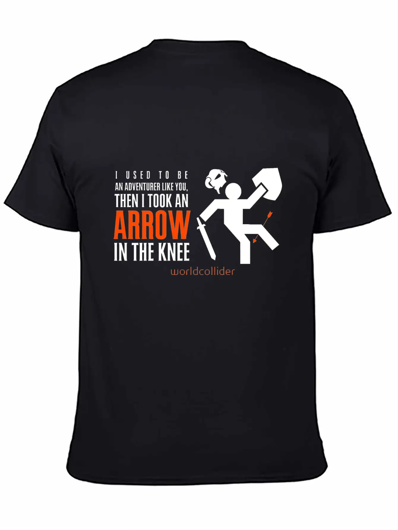 Arrow In The Knee Cartoon Amazing Style Art Basic Graphic T-Shirt ¨C Daily Comfort In Soft Cotton