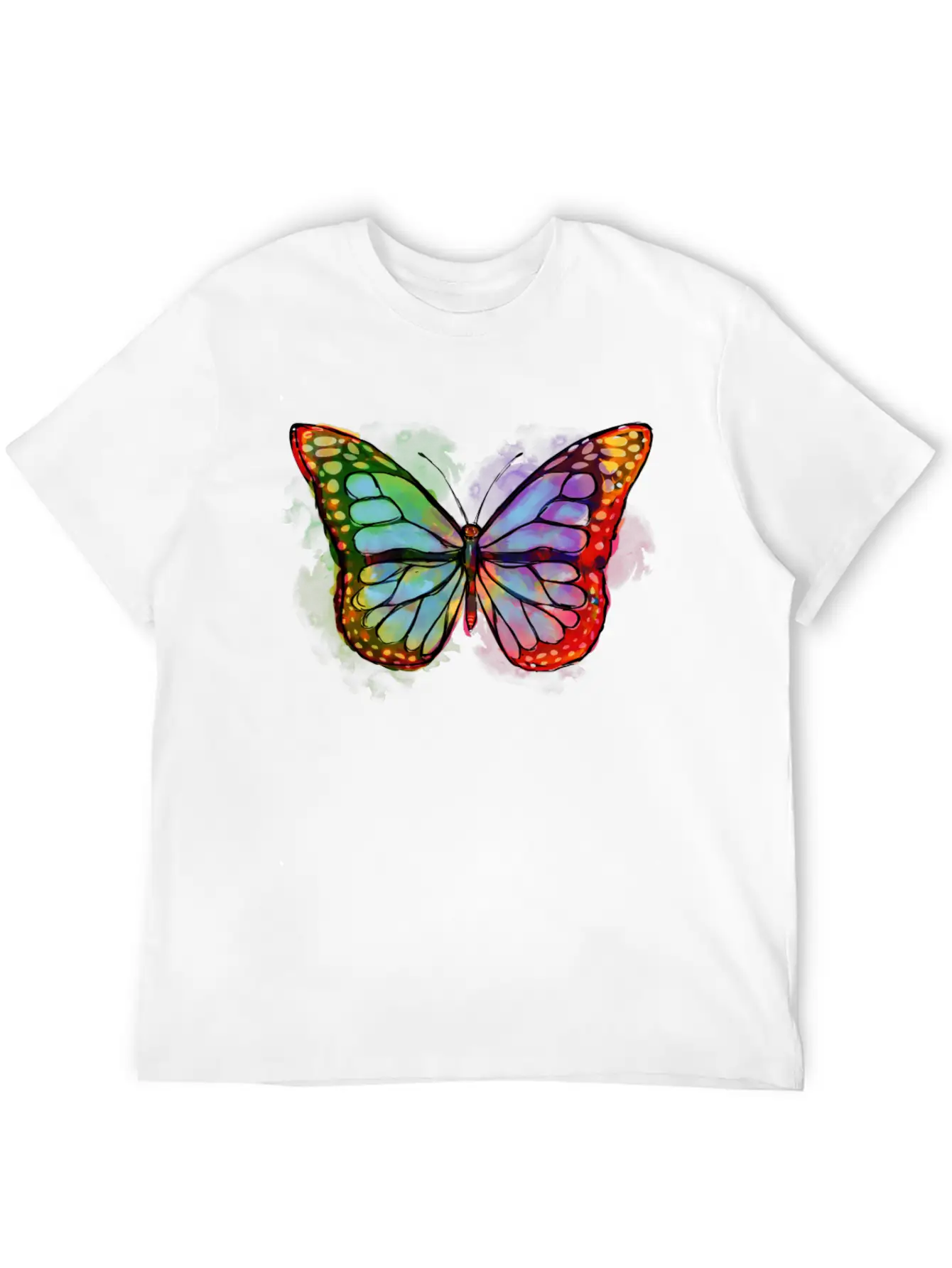 Art Academia Aesthetic Butterfly Watercolor Soft Cotton Short Sleeve Tee ¨C Unisex Wardrobe Staple