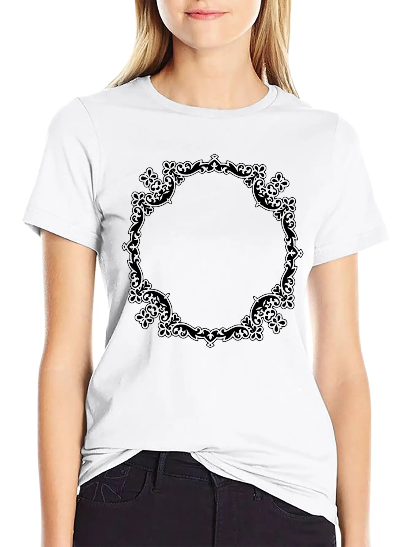 Art Deco Frame 22 Basic Graphic T-Shirt ¨C Daily Comfort In Soft Cotton