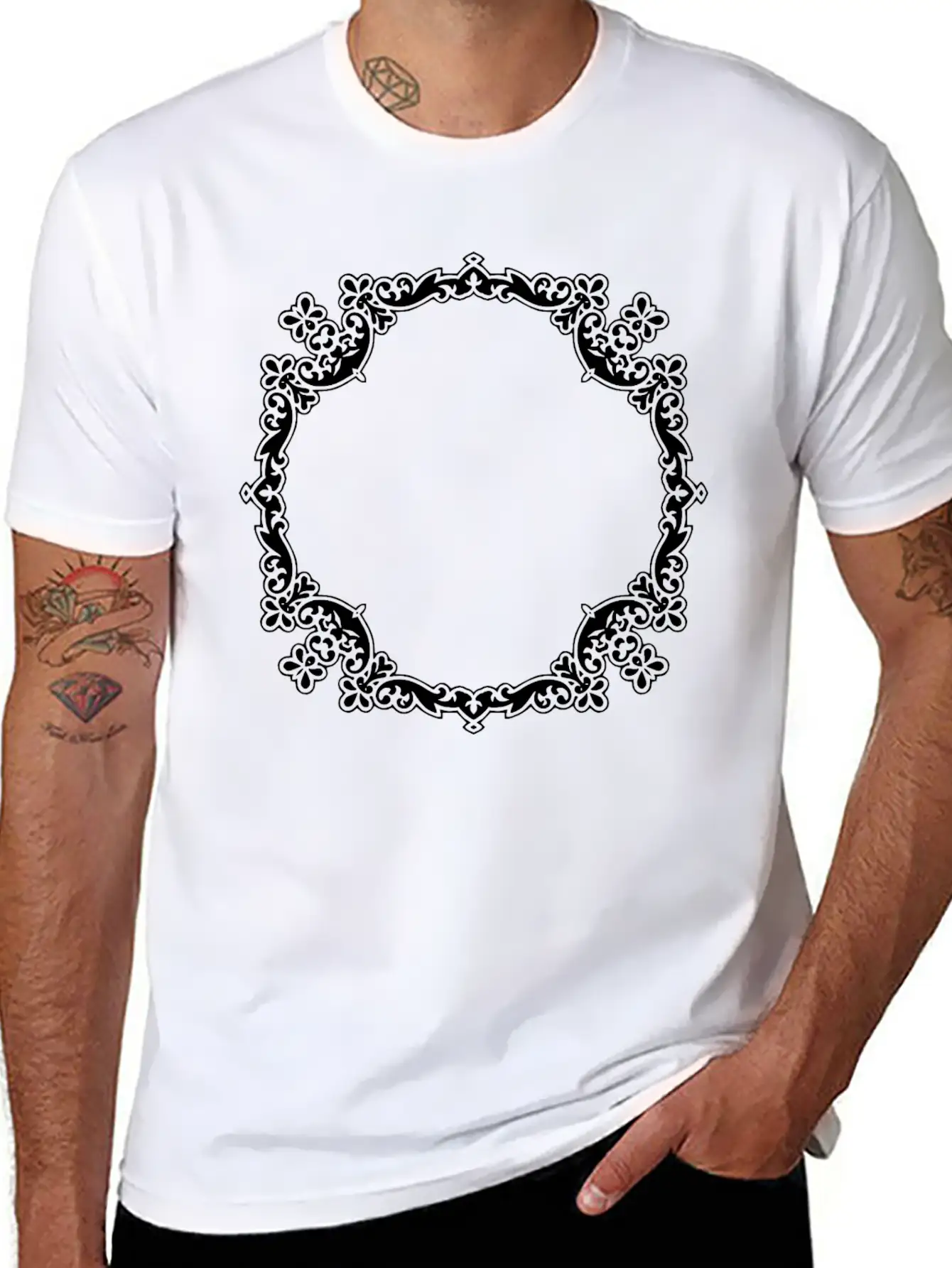 Art Deco Frame 22 Basic Graphic T-Shirt ¨C Daily Comfort In Soft Cotton