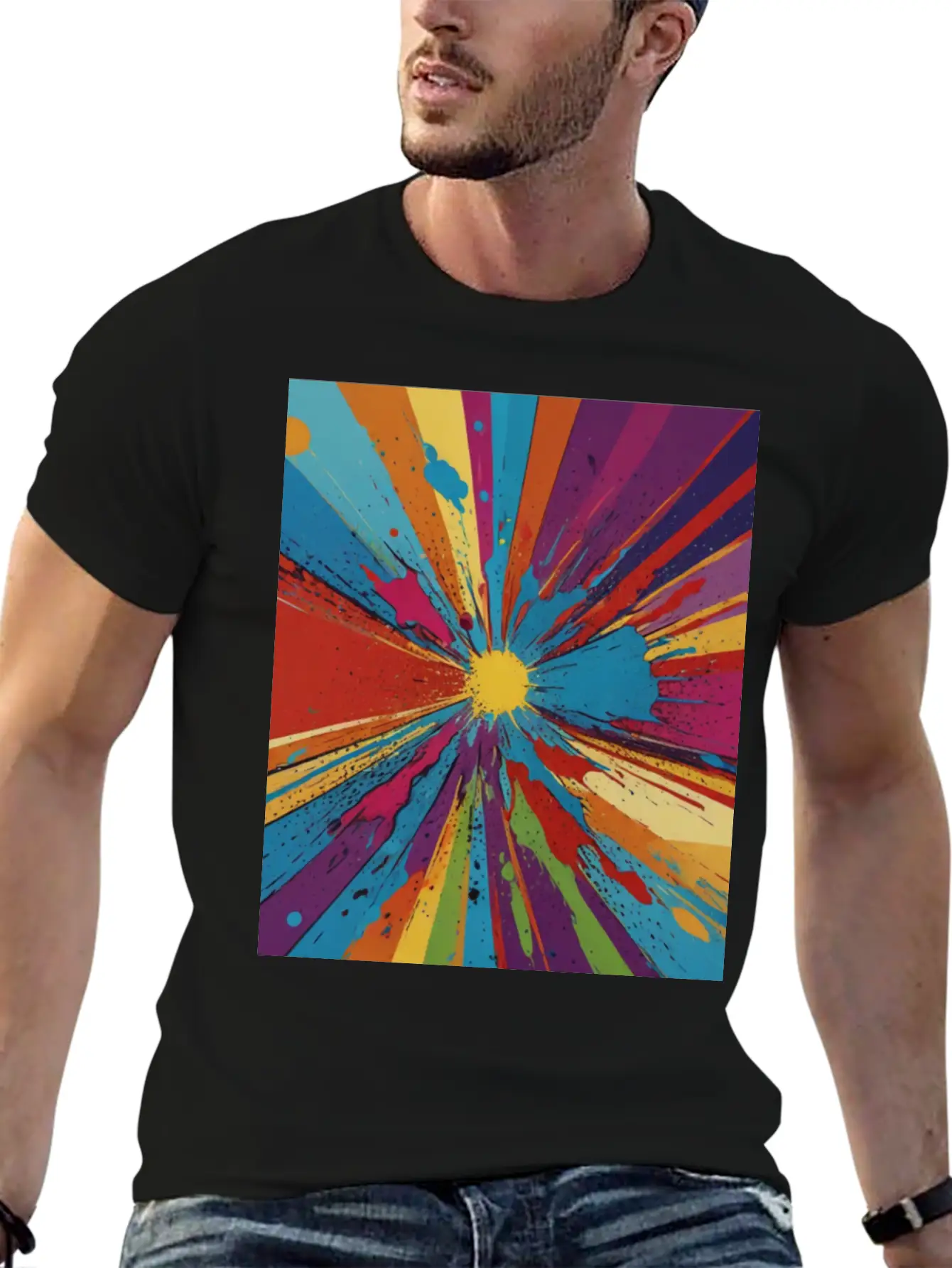 Artfully Designed Pop Art T-Shirt Basic Graphic T-Shirt ¨C Daily Comfort In Soft Cotton
